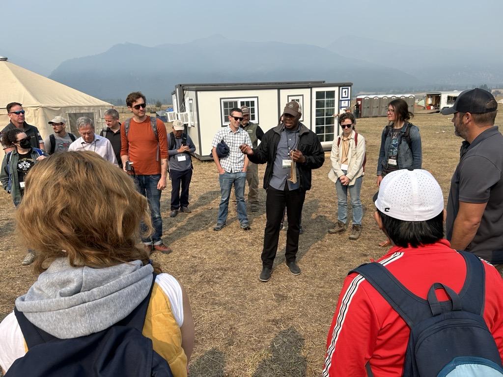 Forest Service International Programs touring Sharrott Creek Fire Incident Command Post.