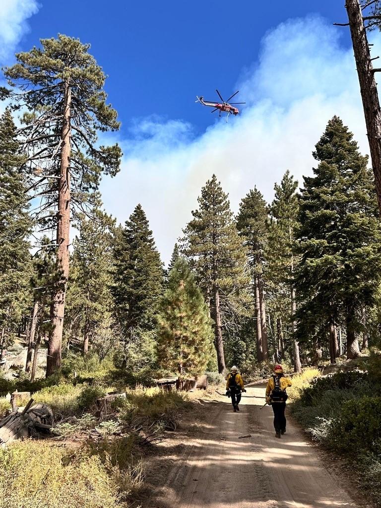 Firefighters scouting Line Fire area September 15, 2024