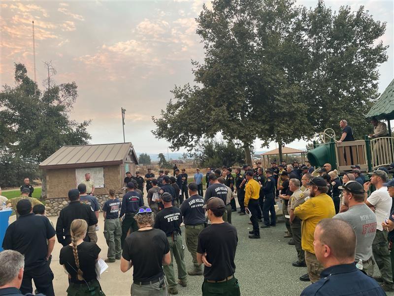 showing fire personnel at operational briefing for September 7,2024