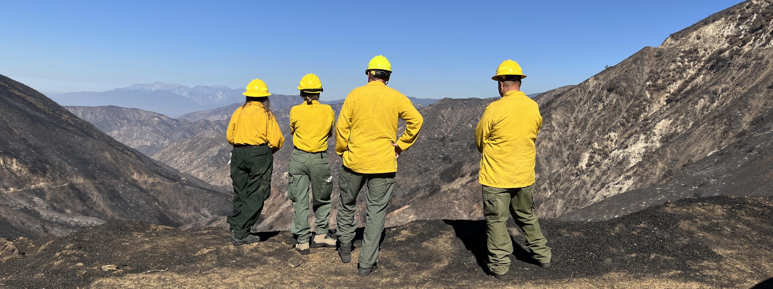 Image showing BAER Specialists assessing Warm Springs Creek in the Line Fire burned area