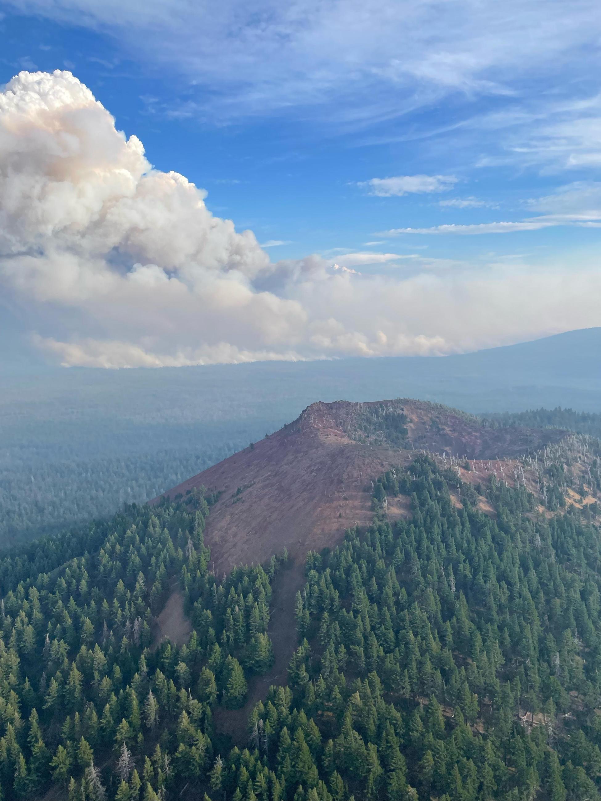 Little Lava Fire smoke column, September 11