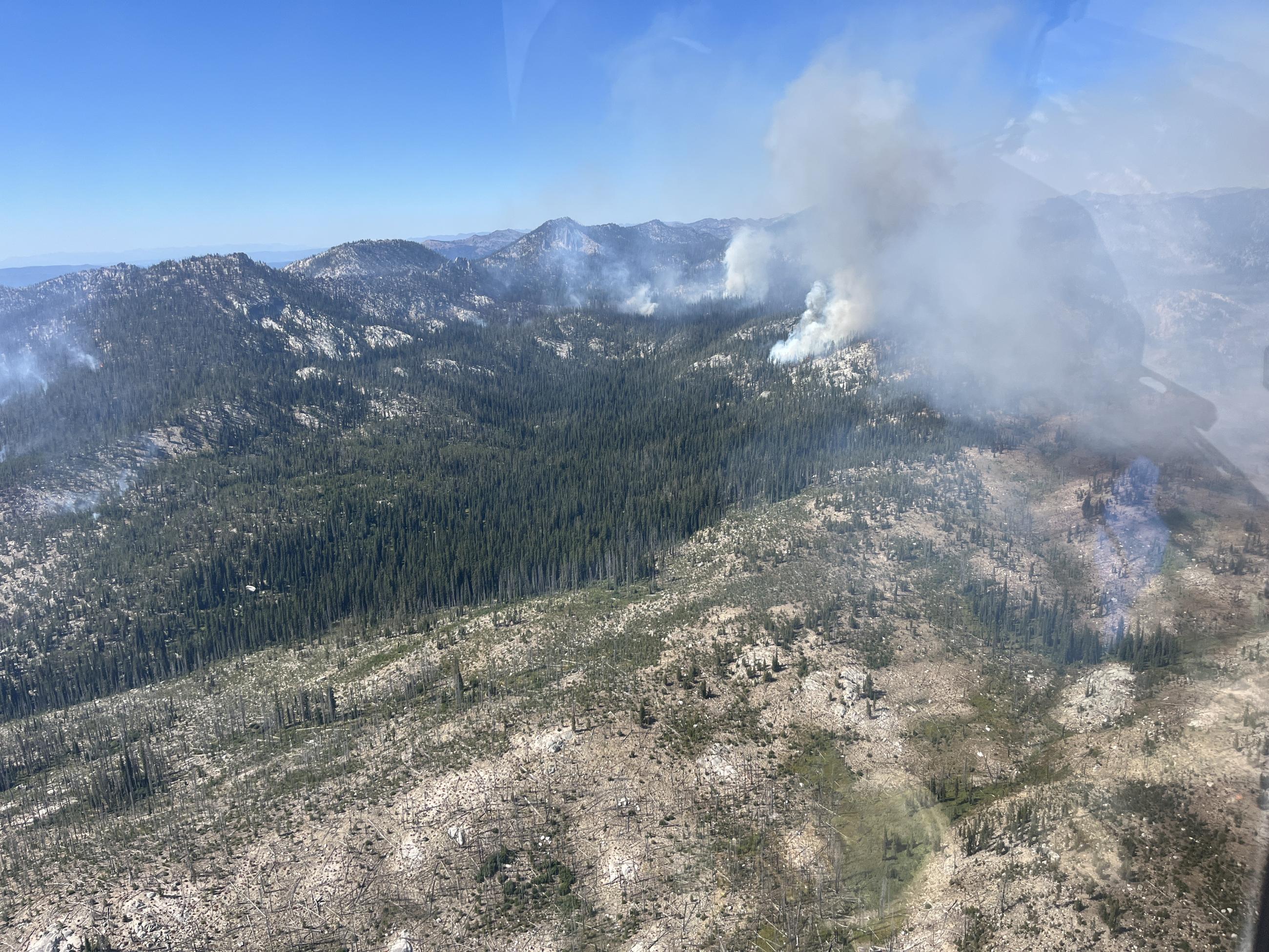 View of smoke on West Mountain Fires  08-30-2024