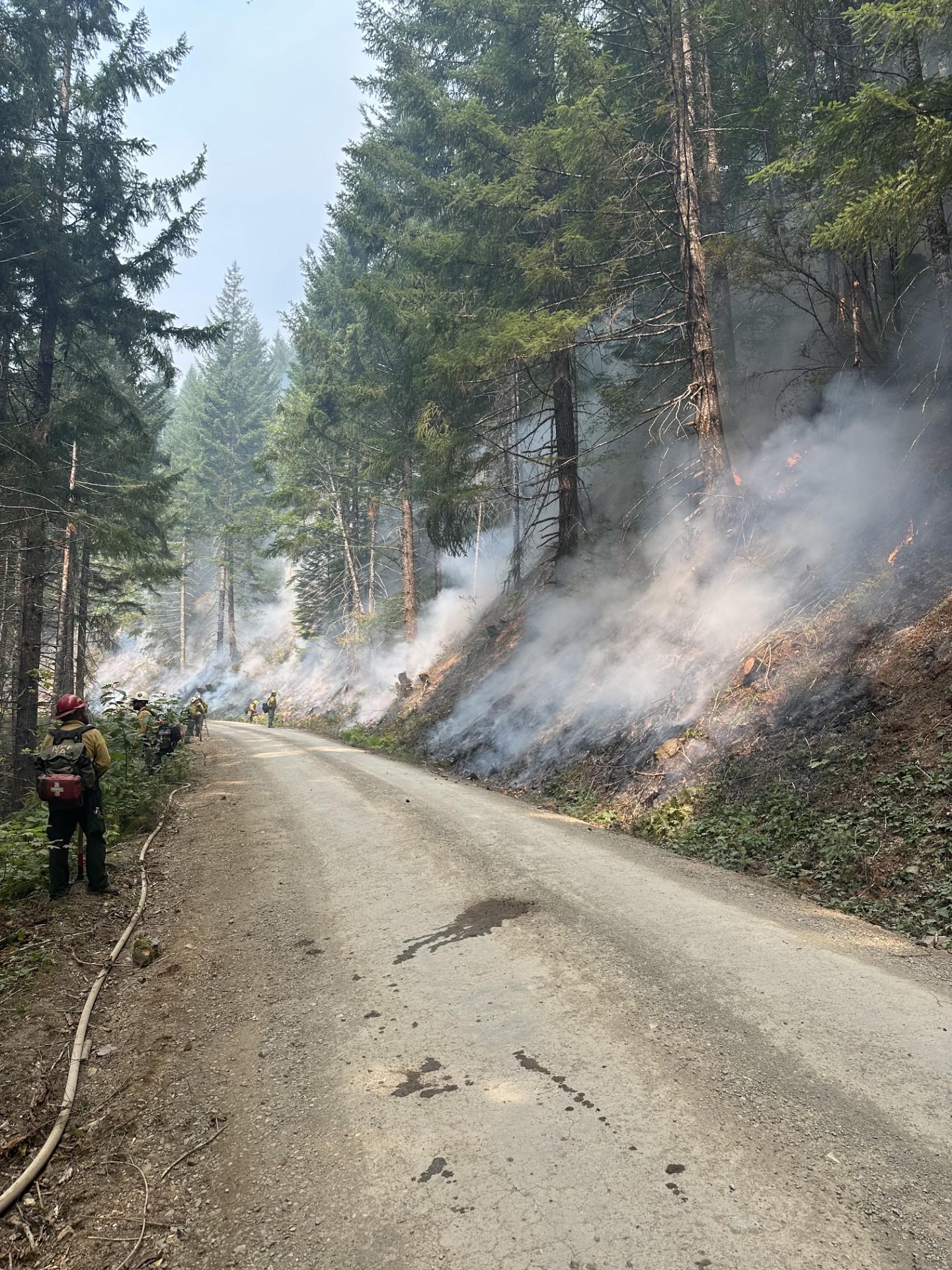 Firefighter performing road working in division A on September 1, 2024