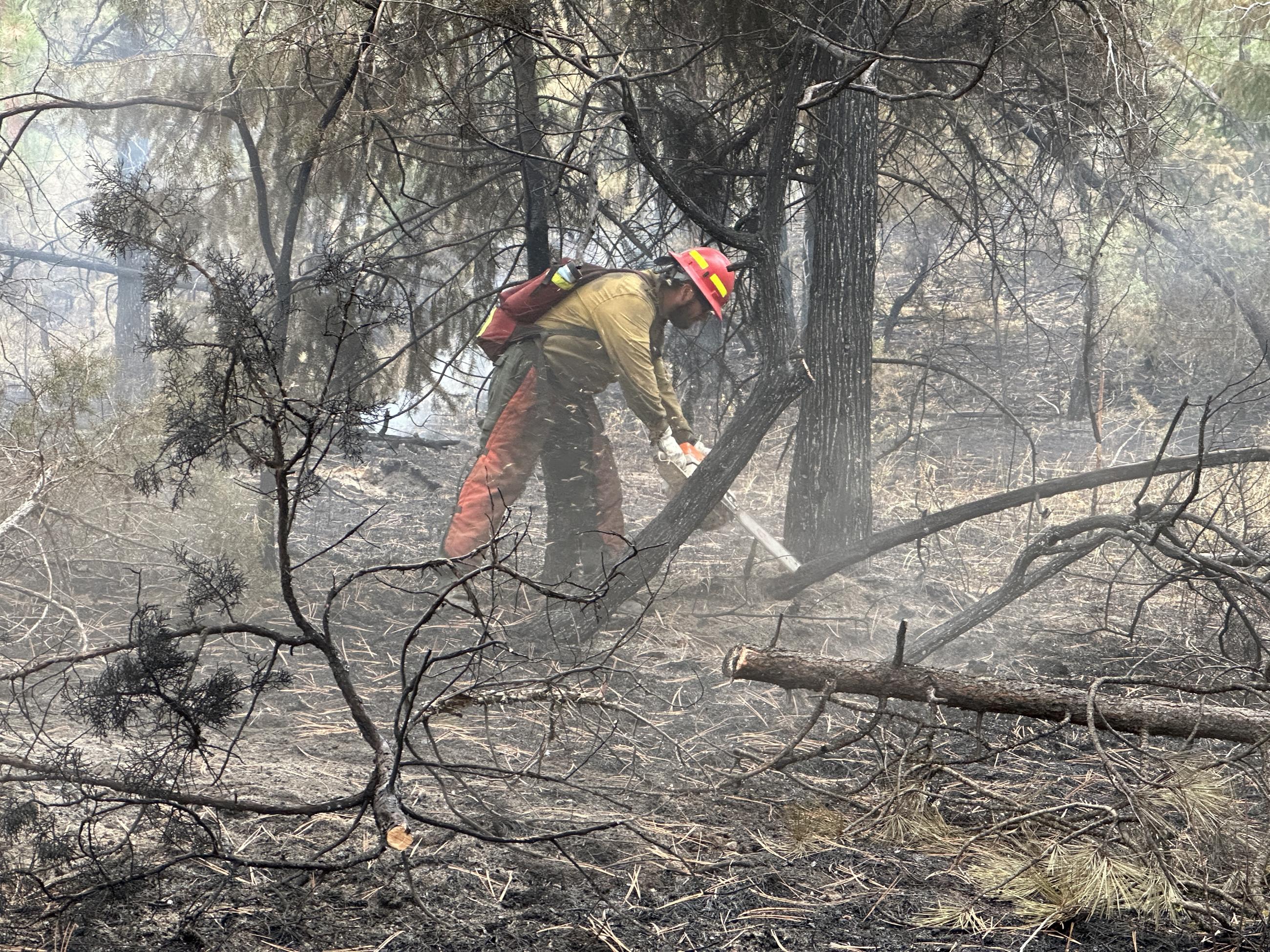 firefighter at work