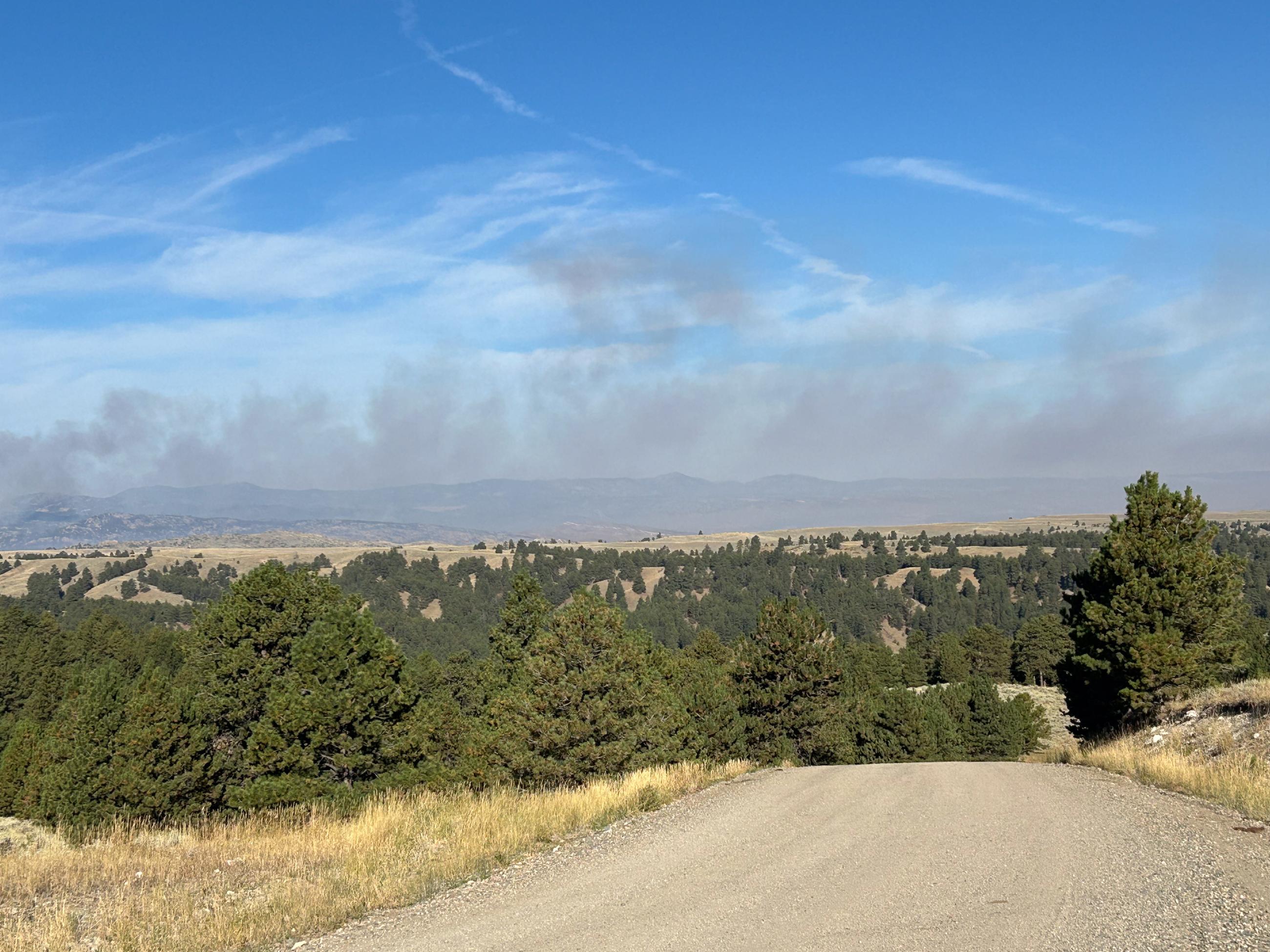Smoke from La Bonte Fire