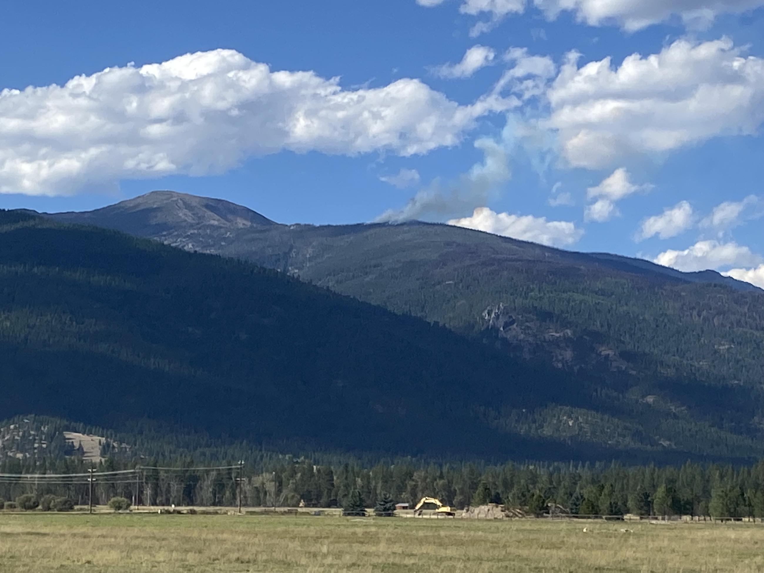 Fire activity on western boundary of fire's perimeter