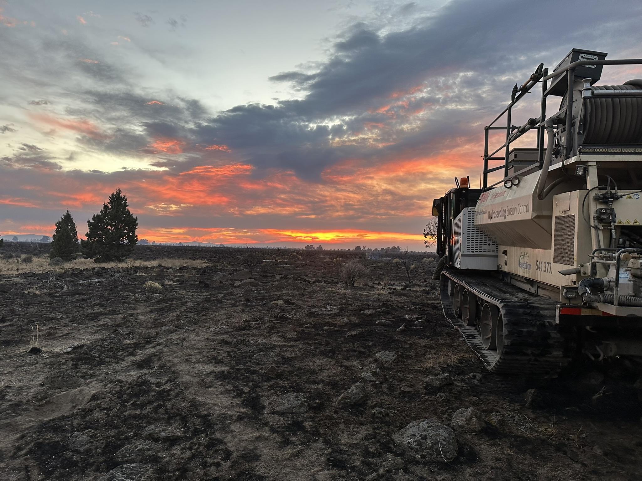 Sunset over Bowmen Well Fire