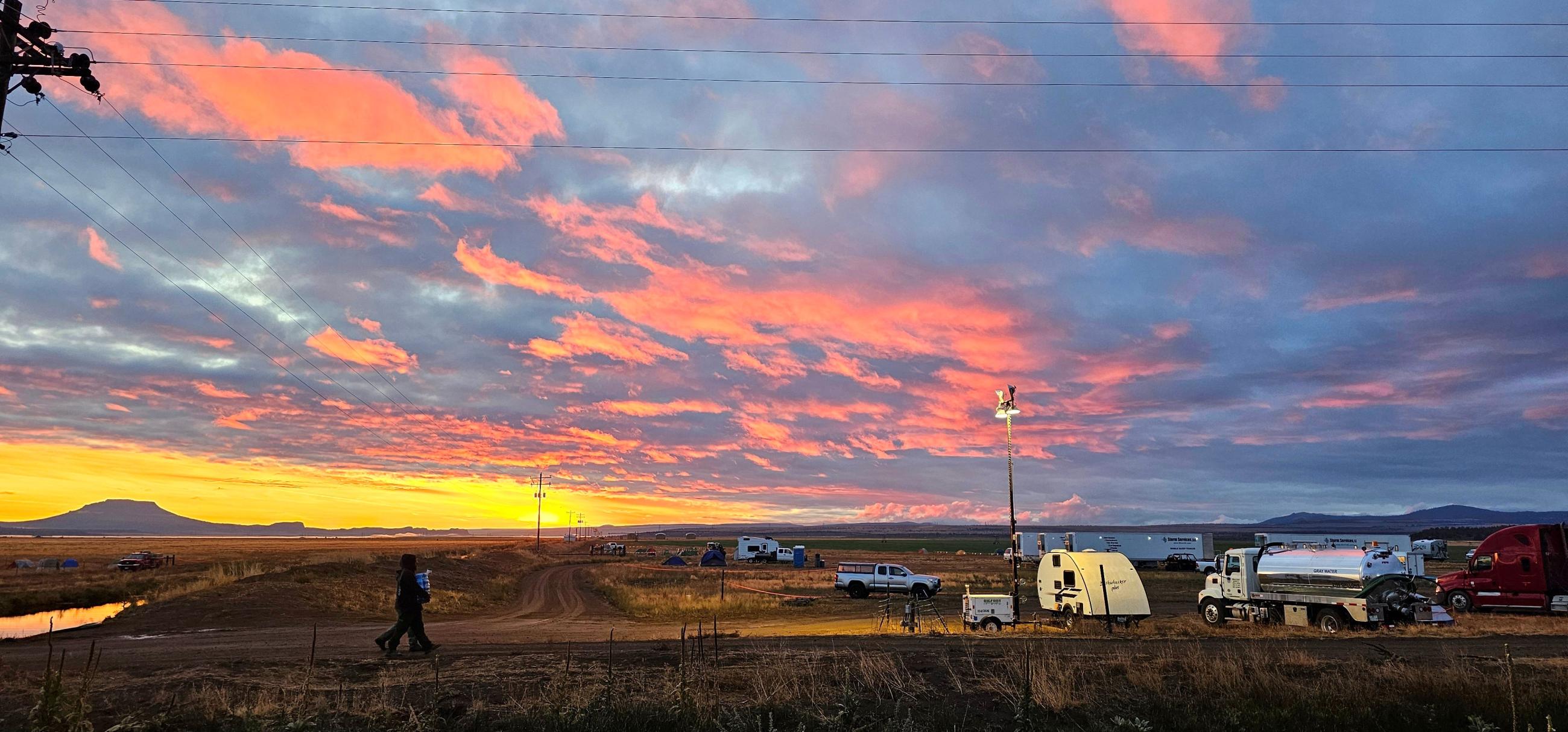 Buck Creek Fire Sunset in ICP