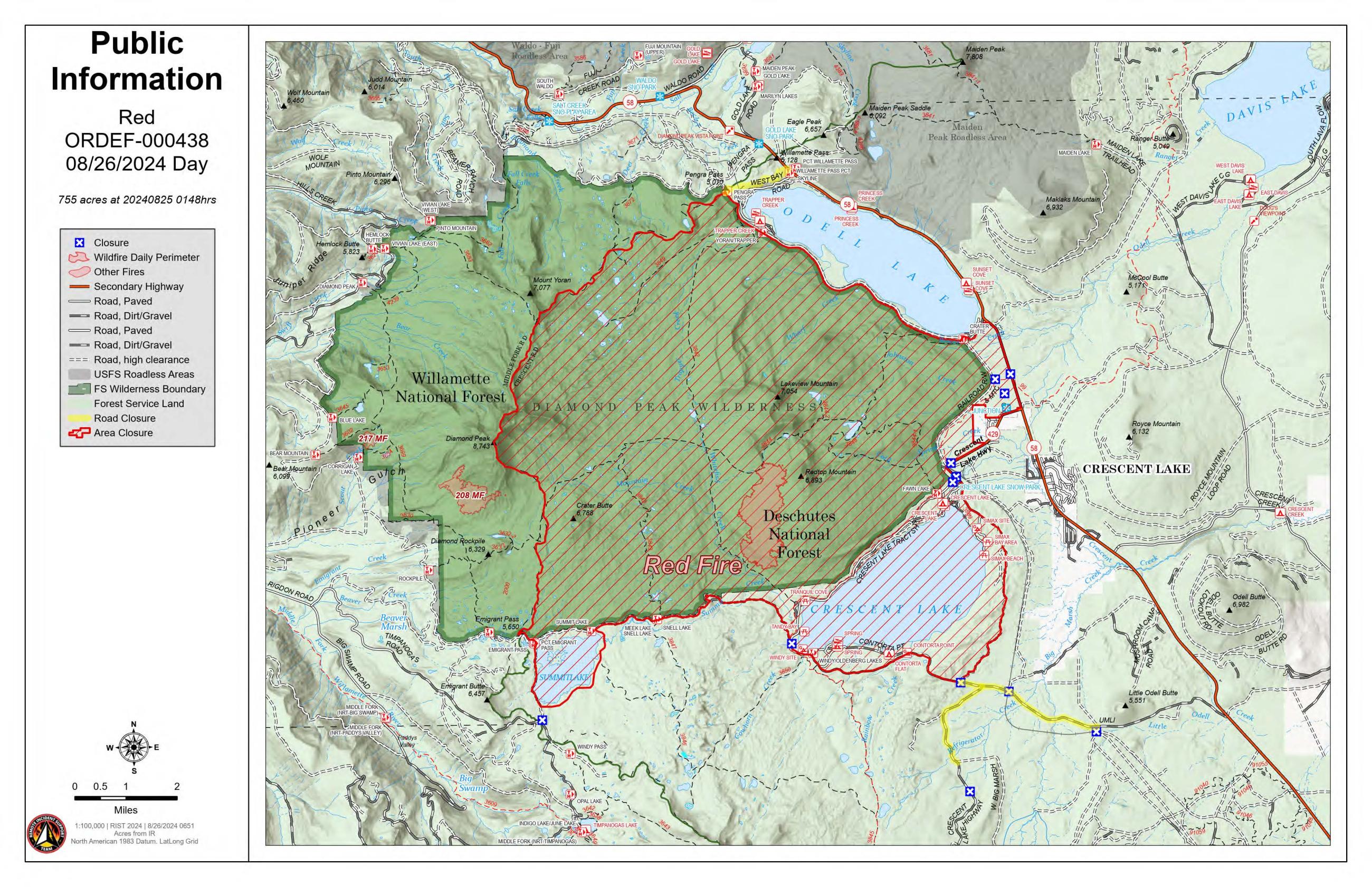 Red Fire Map 08/26/24