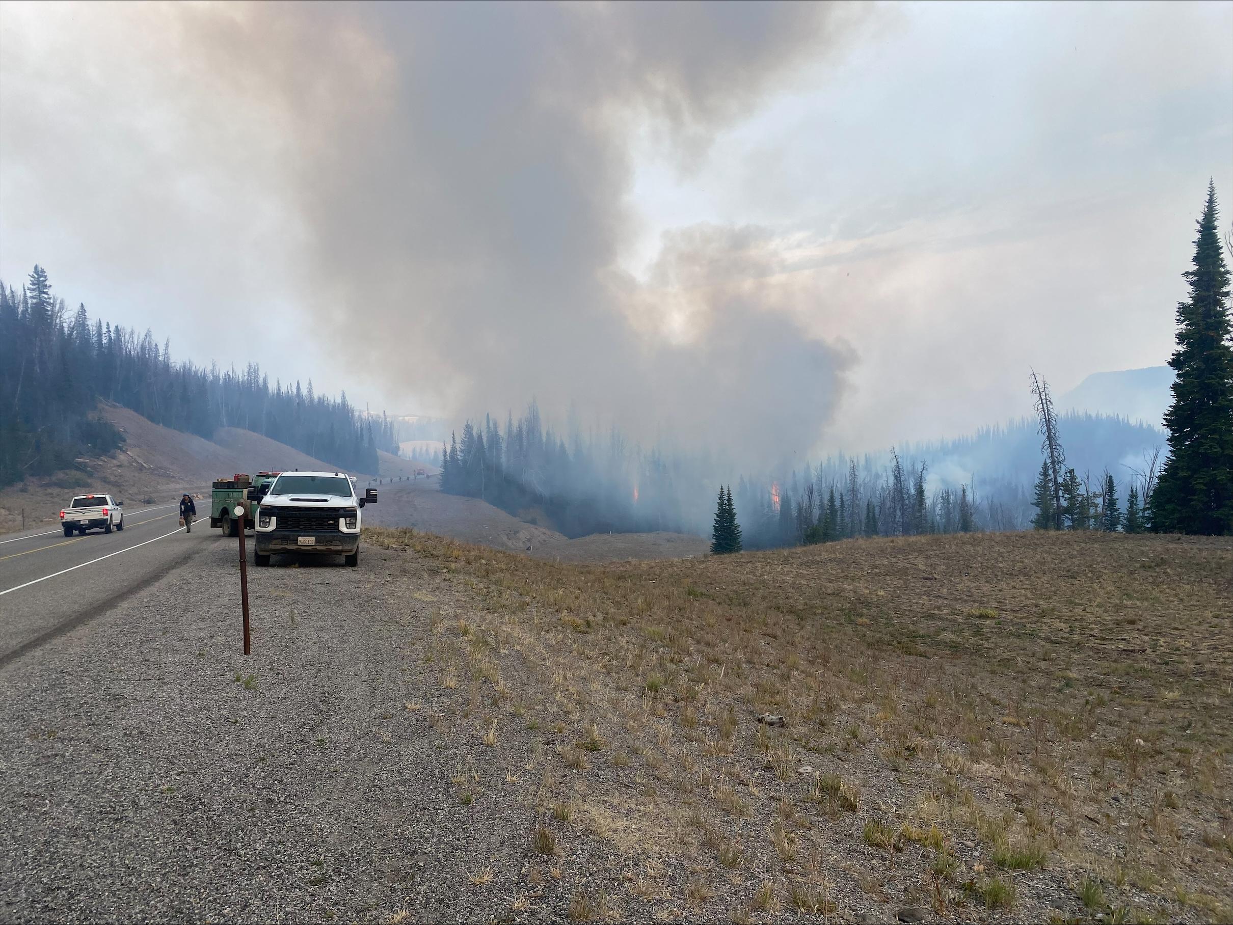 Smoke over the highway