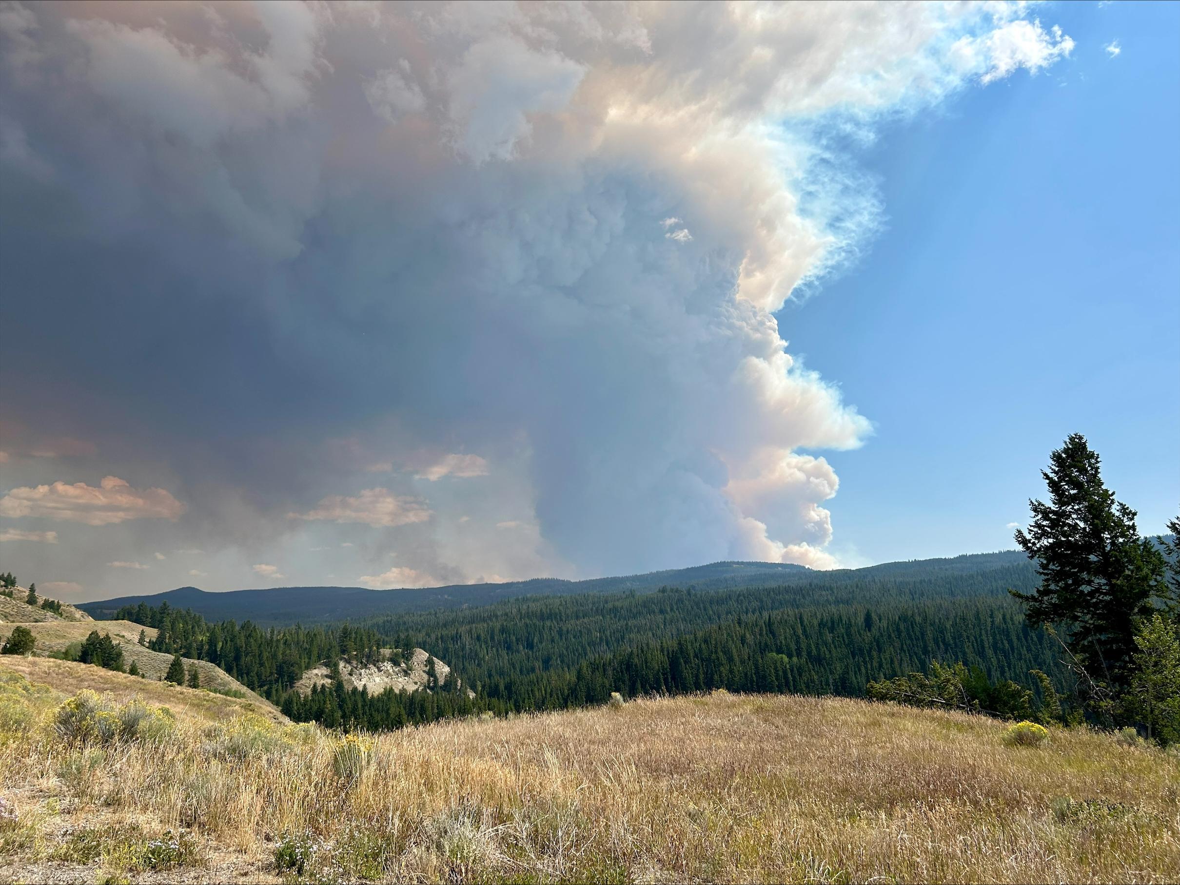 Fish Creek Fire Smoke Column