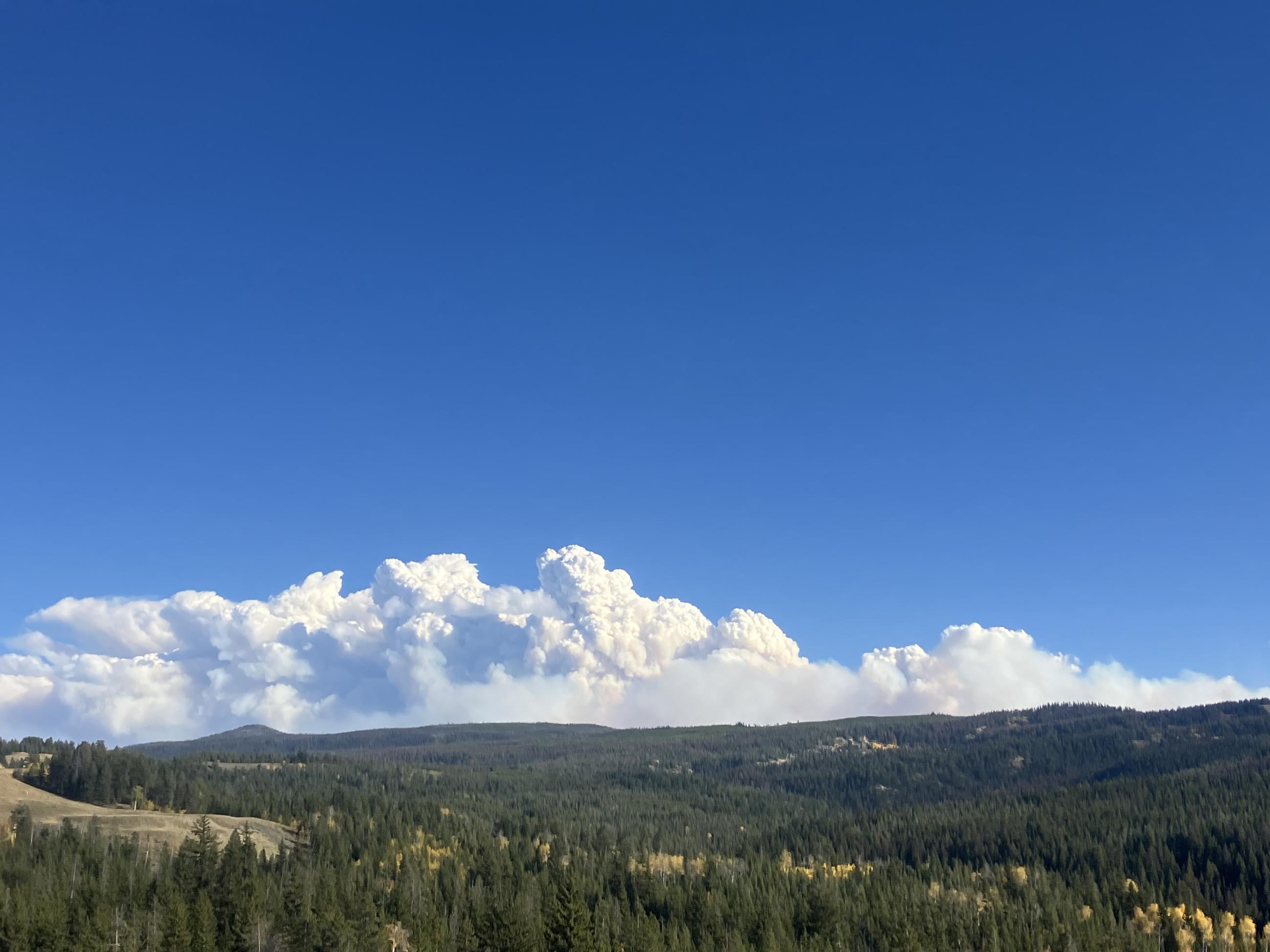 Smoke from Blackrock Ranger Station