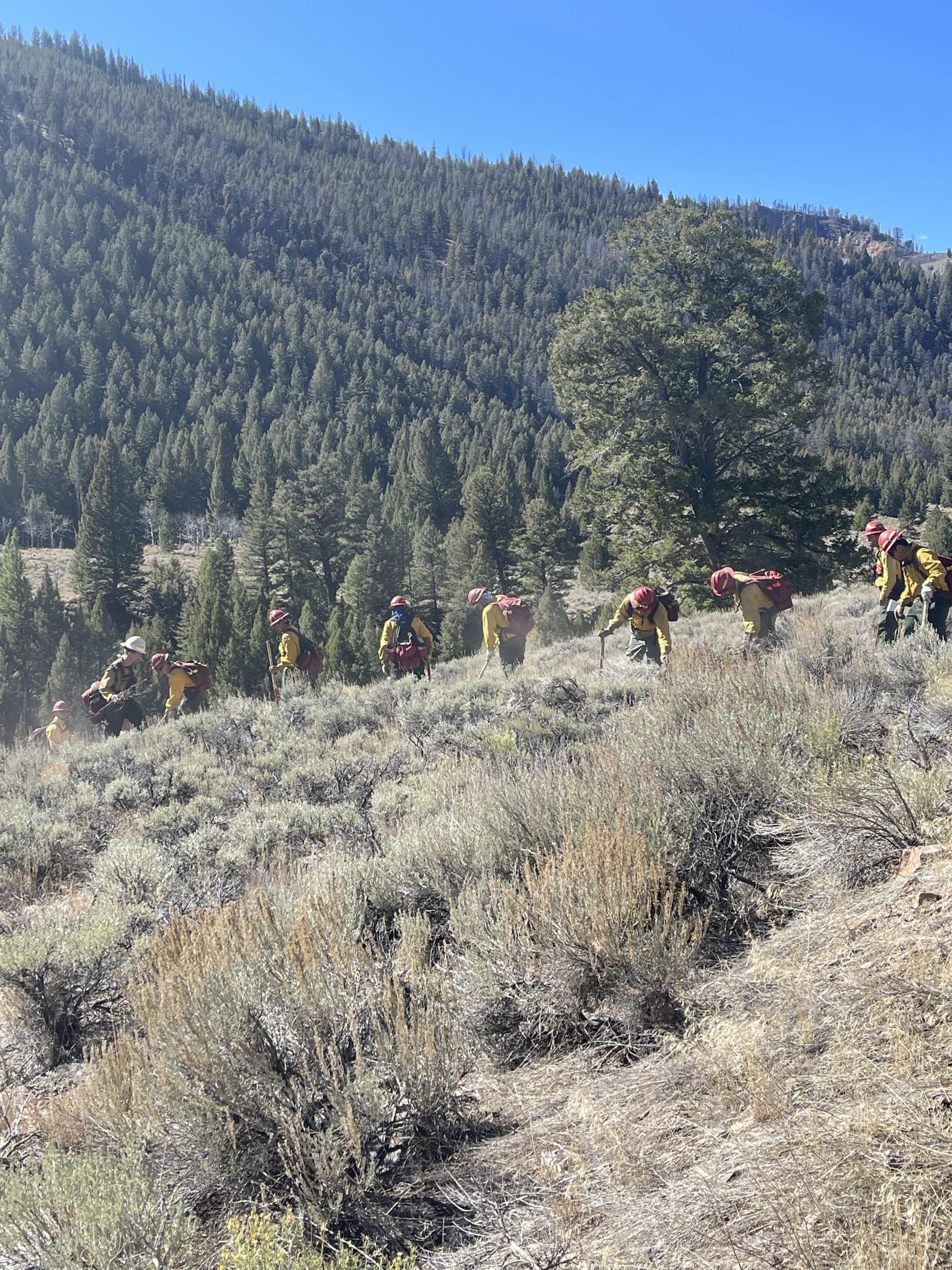 Hand Crew repairing line, October 6
