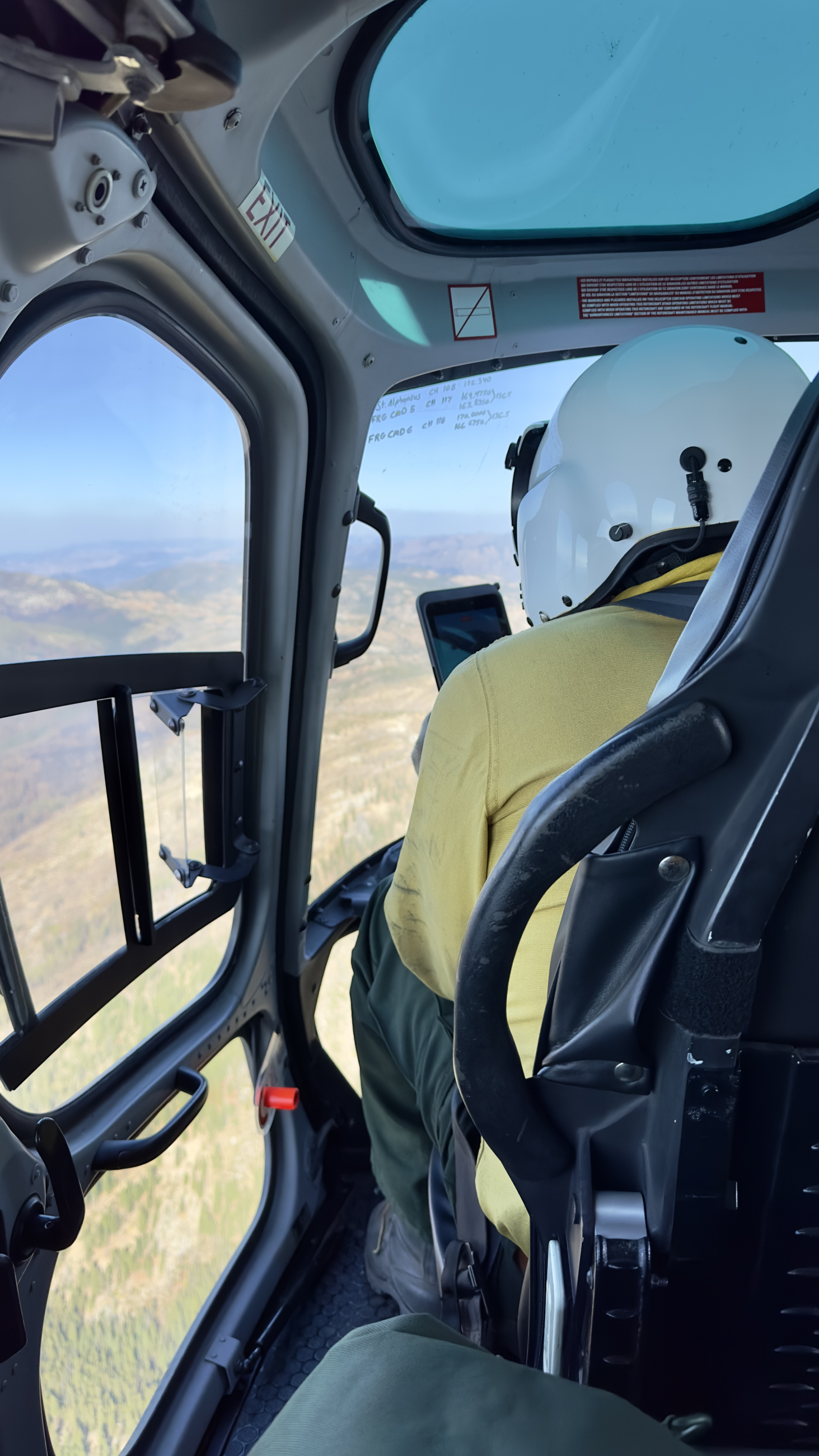 Image Showing BAER Specialist Terry Hardy Assesses Snag-Dollar Burn Areas with Aerial Reconnaissance