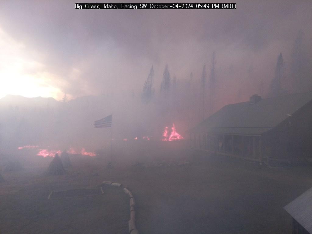 Big Creek Lodge area from webcam at 5:50p.m. October 4