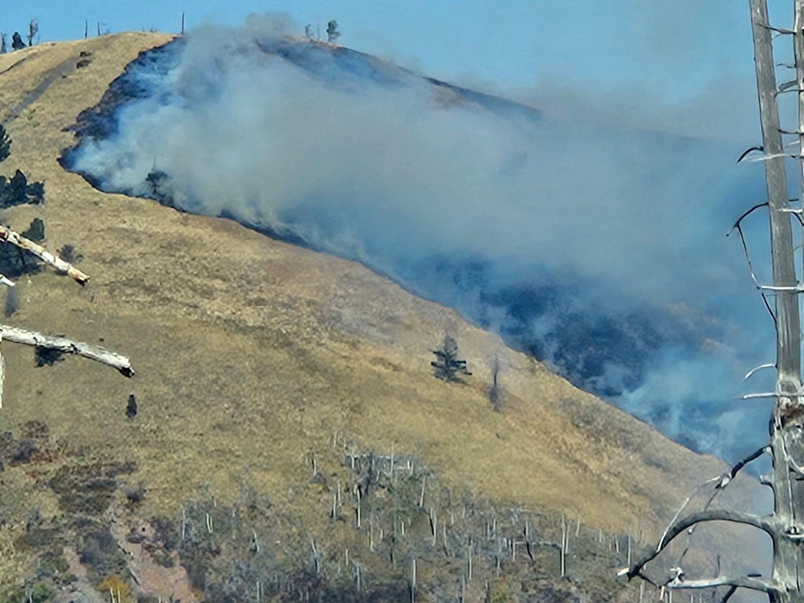 Photo showing fire progress