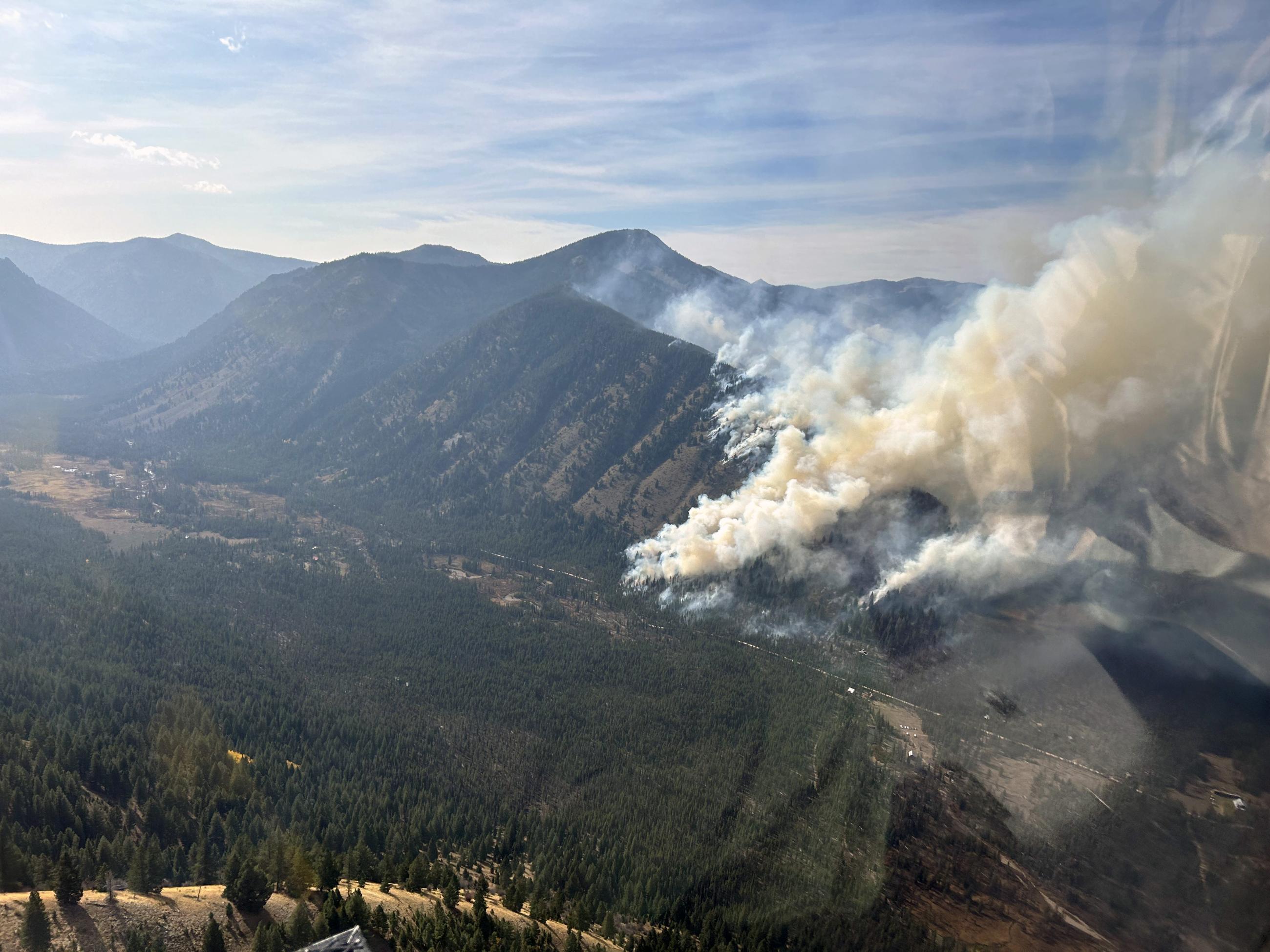 Photo shows the southwest side of the Logan Fire October 10 2024