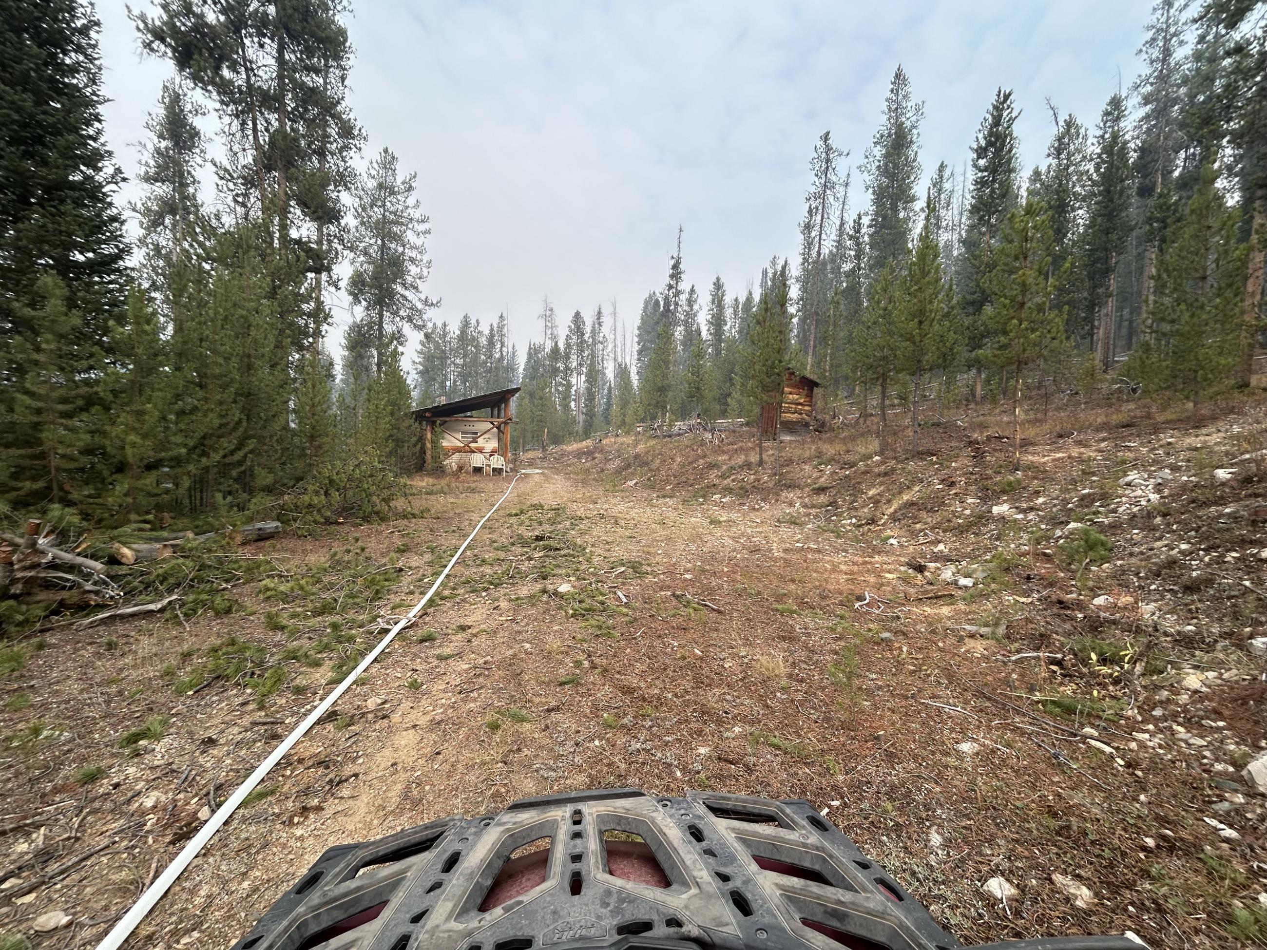 Fire line and hose lay on the east/northeast side of Edwardsburg, October 11, 2024