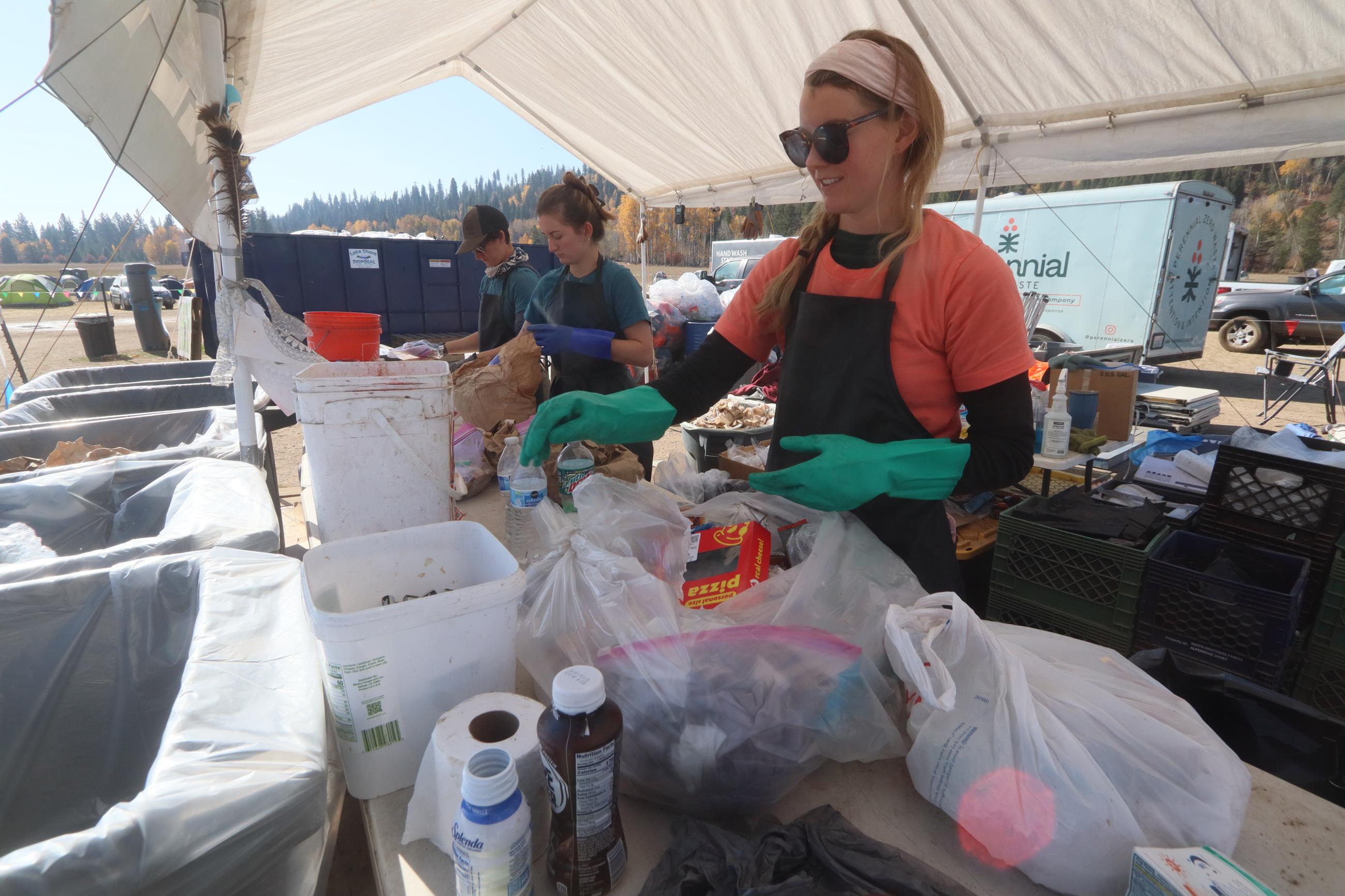 Waste Management Workers Sort Waste at ICP in Cascade