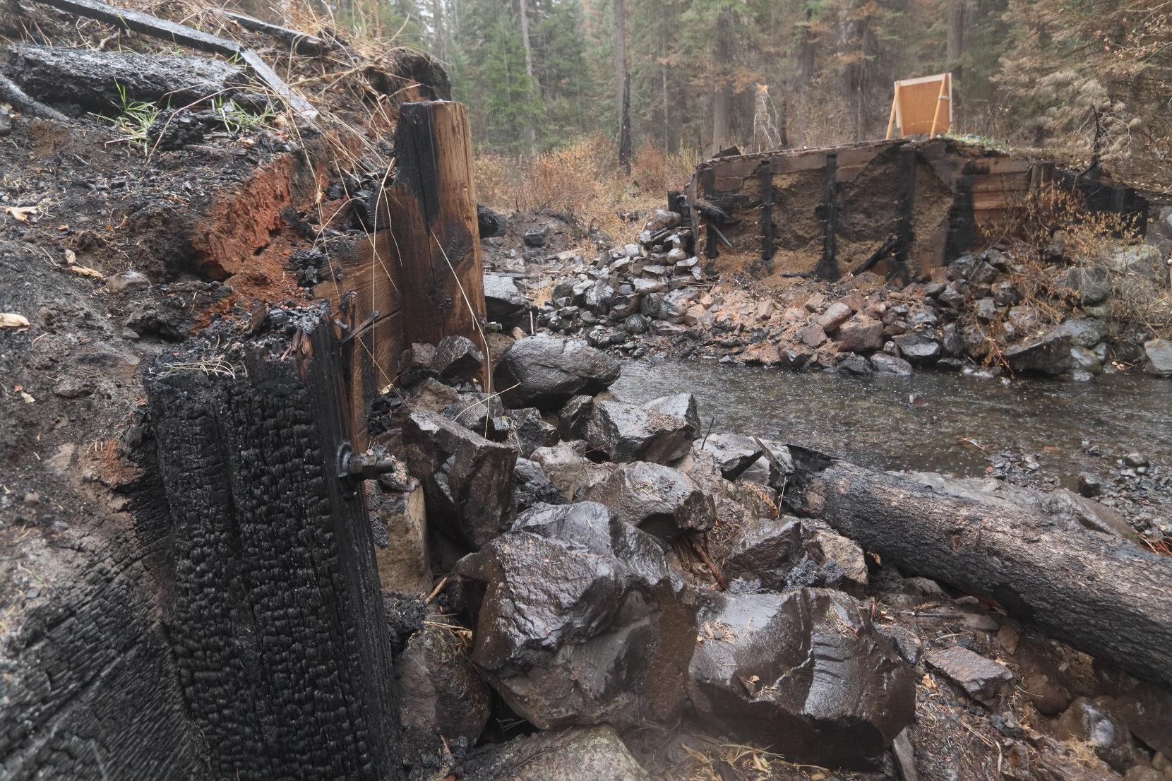 Bridge Burned Along 835 Road (1)