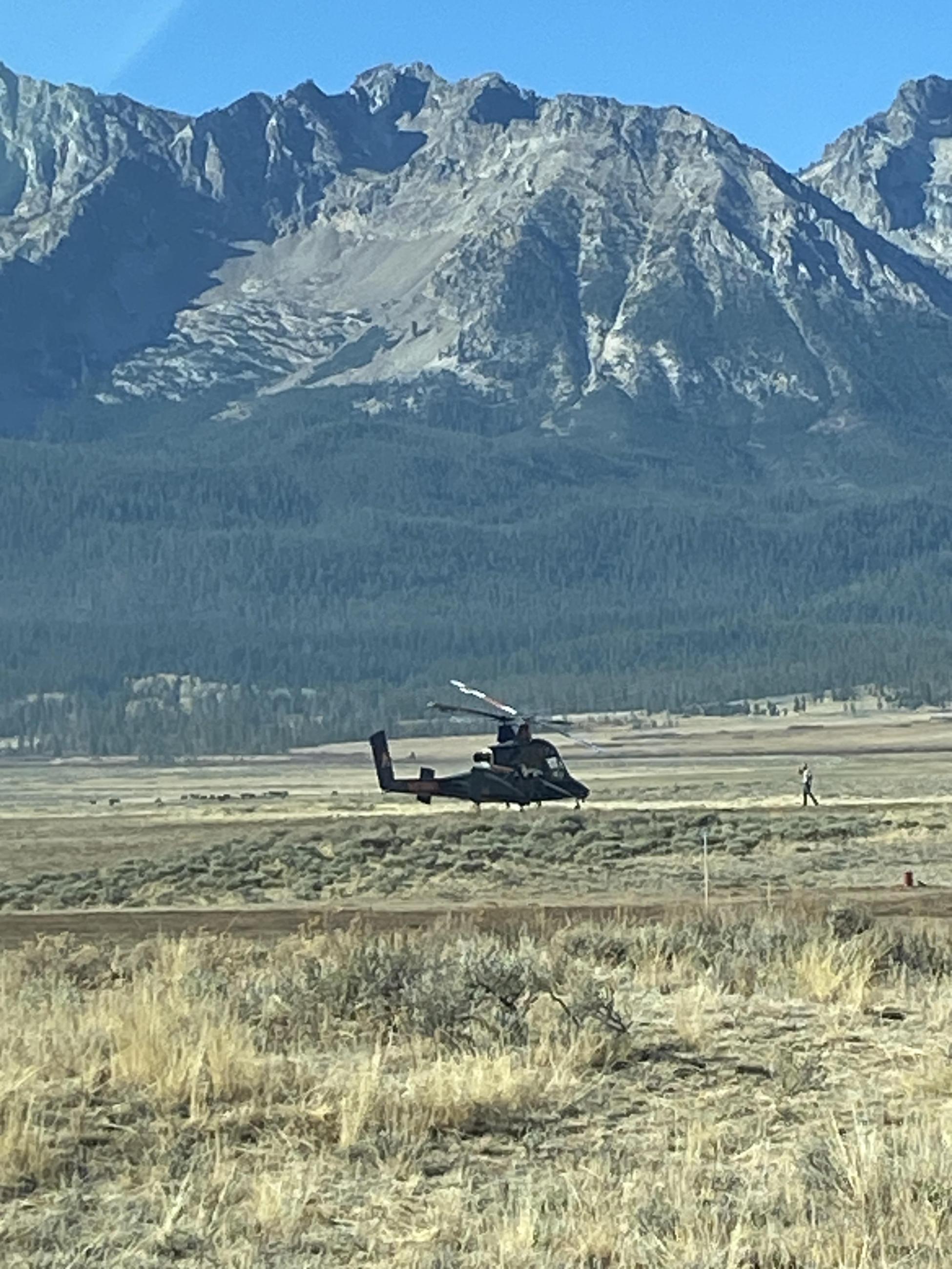 Mountain view at the Wapiti Helibase