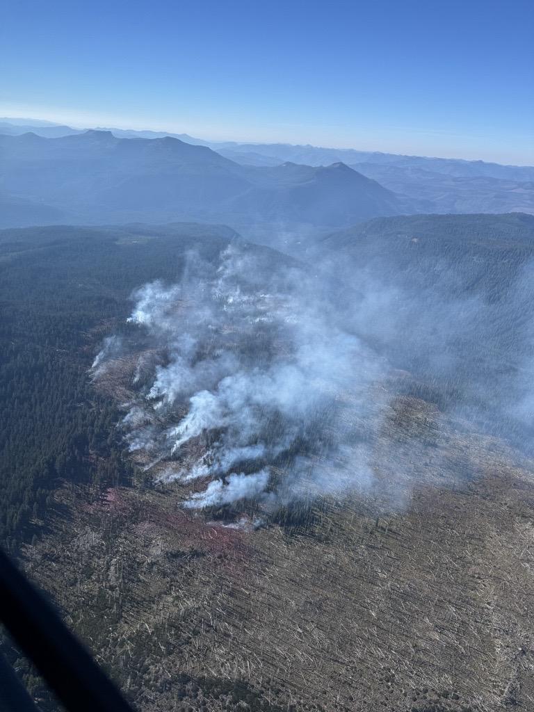 fire and smoke from the air 