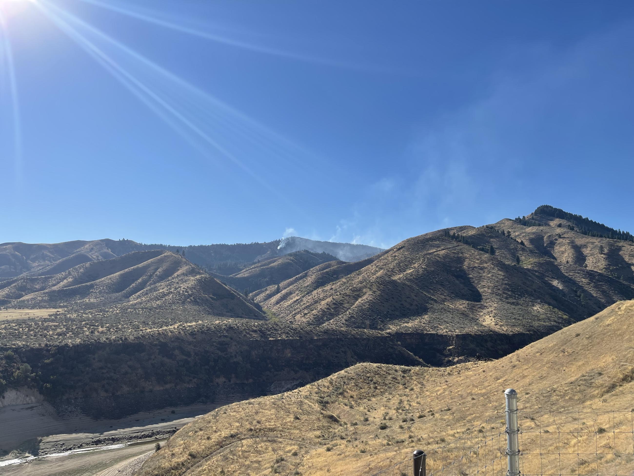 Smoke visible from Valley Fire in distance