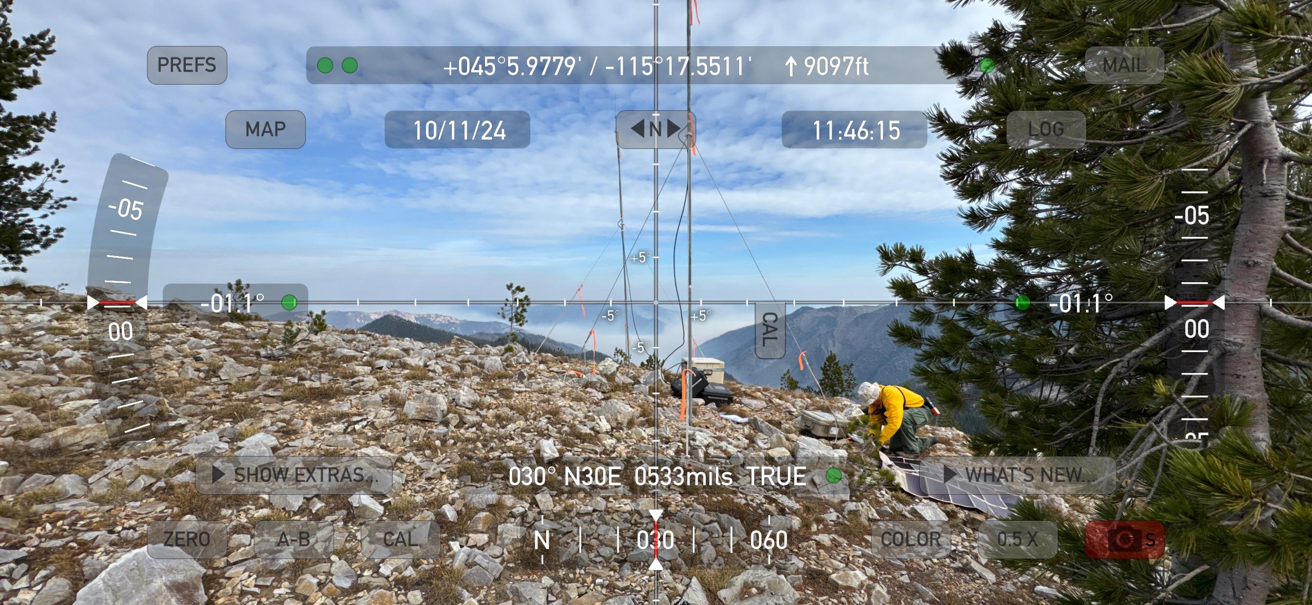 A radio repeater being installed on the Logan Fire for better communications.