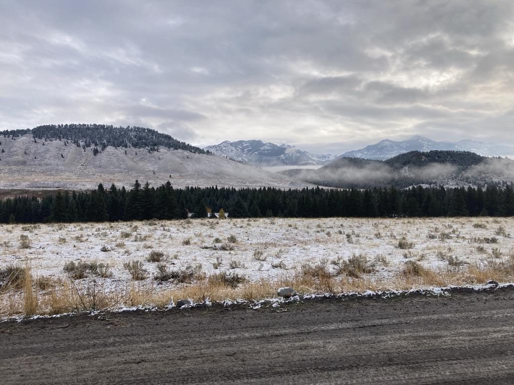 Snowy conditions on the mountain landscape, Meridian Fire in Montana