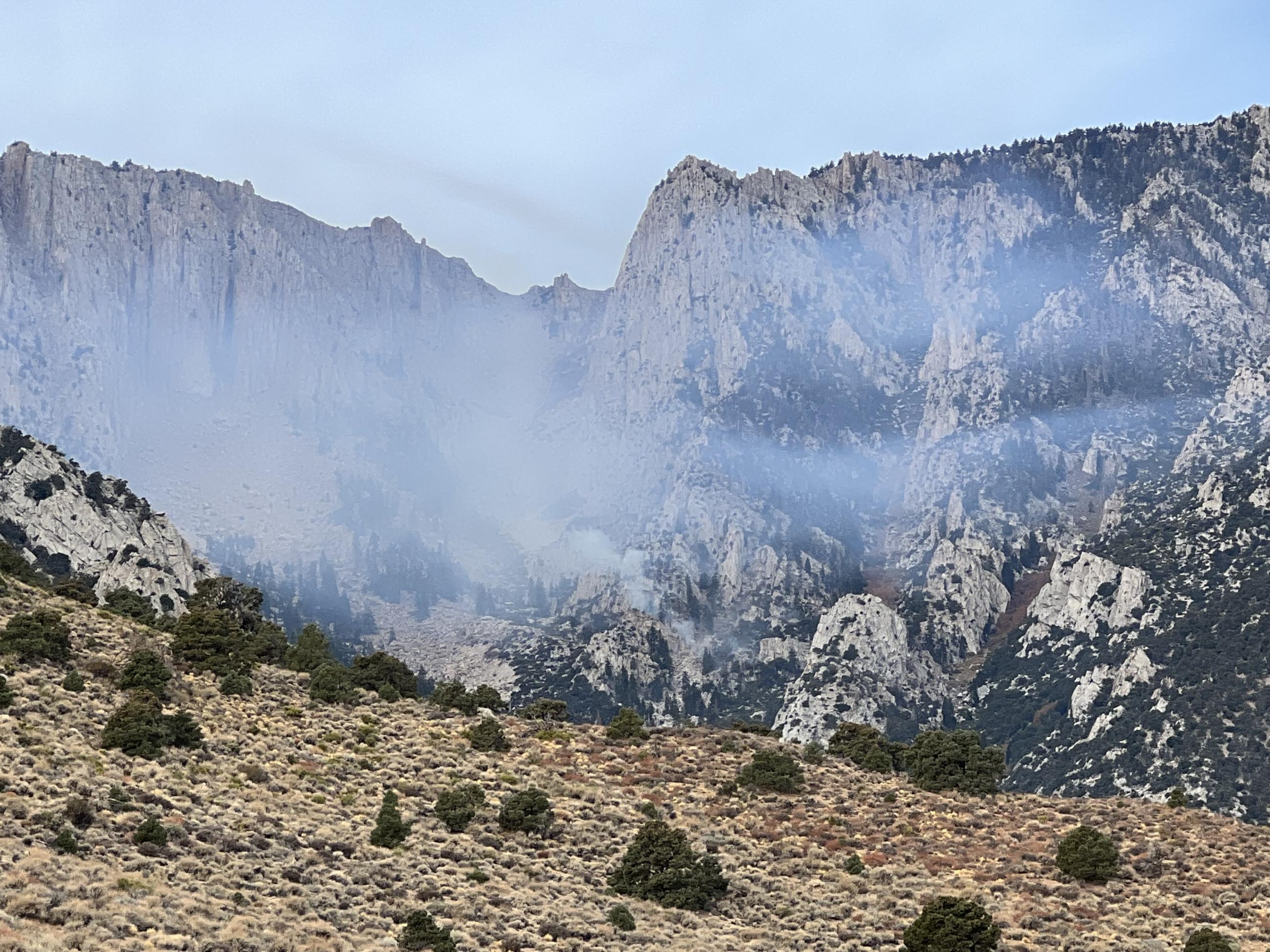 mountains, smoke, wildfire