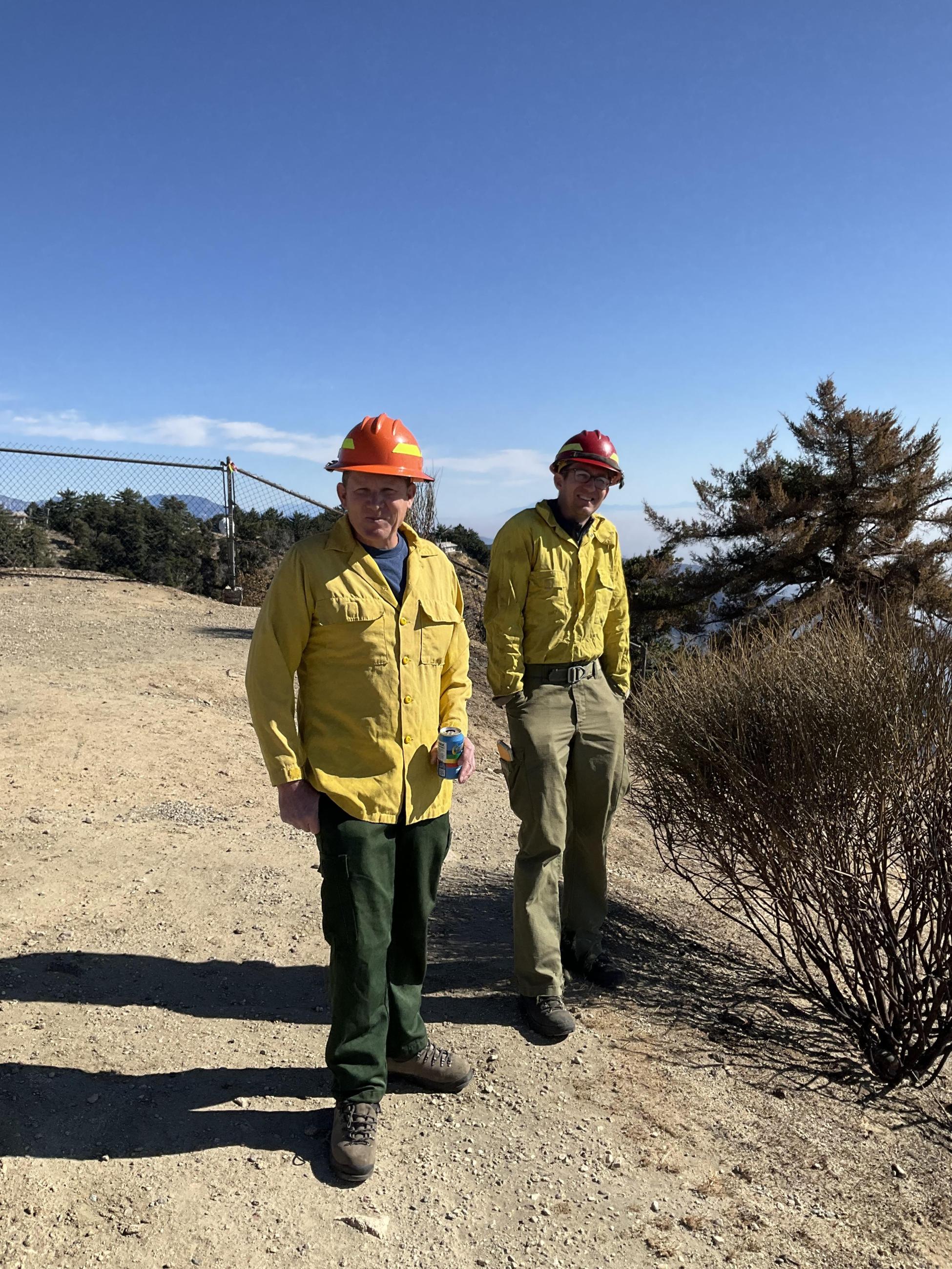 Image Showing BAER Team Leader Eric Schroeder and BAER Hydrologist Kyle Wright After Assessing Eaton Burned Area