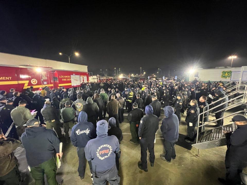 Thursday, January 9th’s morning briefing for personnel assigned to the Eaton Fire.