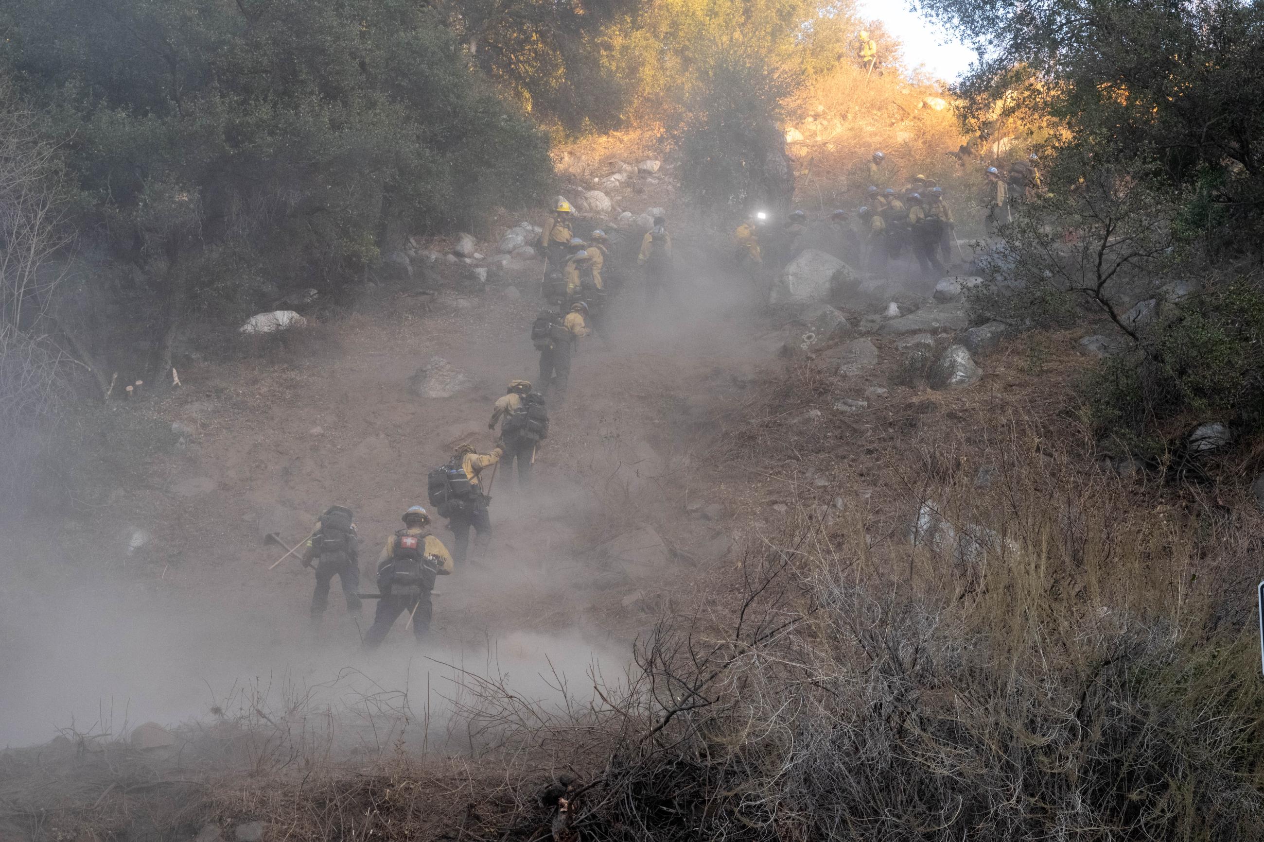CCCs preform containment line reinforcement on Eaton Fire