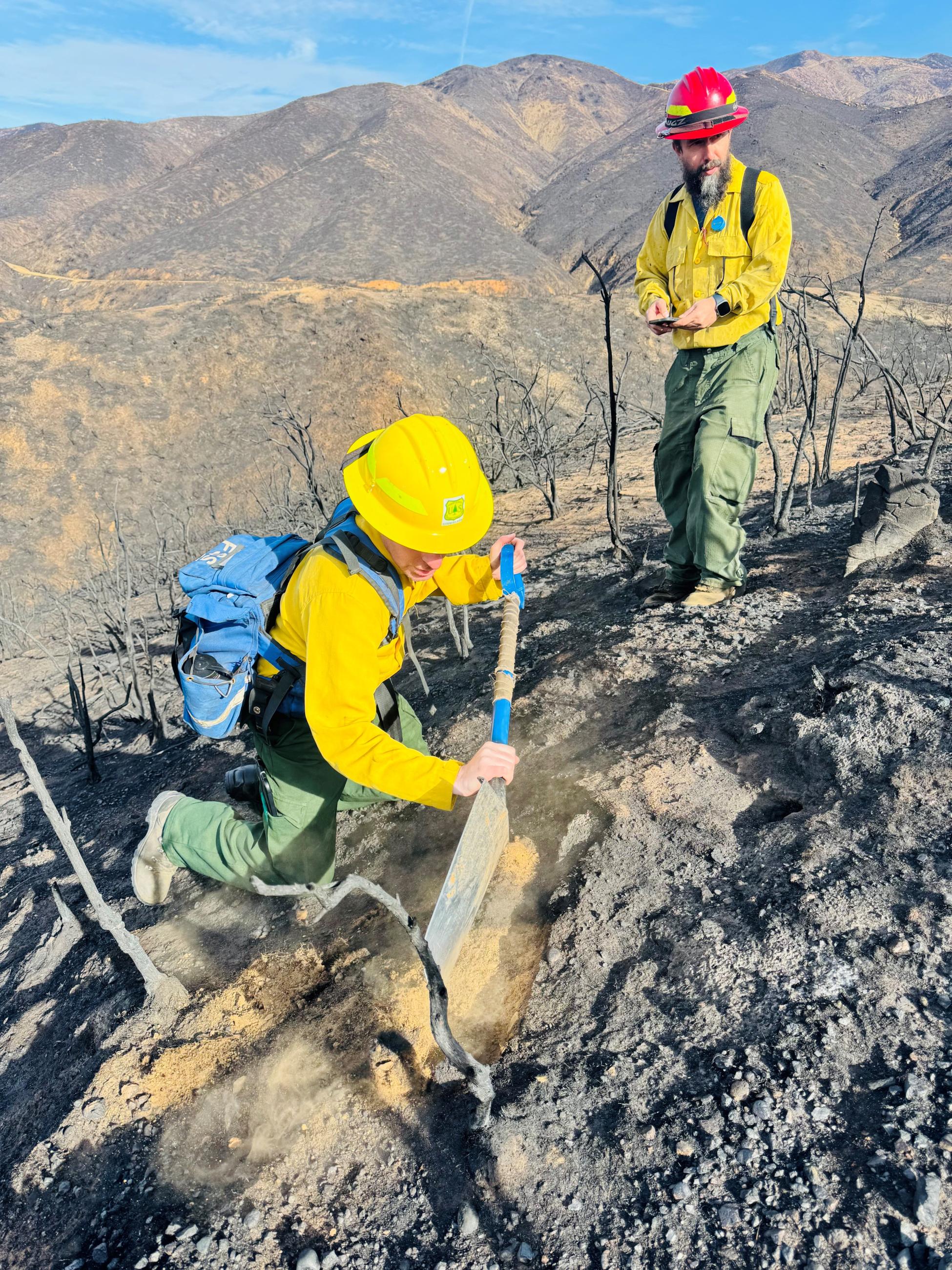 BAER Soil Scientists Jason Jimenez & Curtis Kvamme Validate Soil Burn Severity in Hughes Burn Area