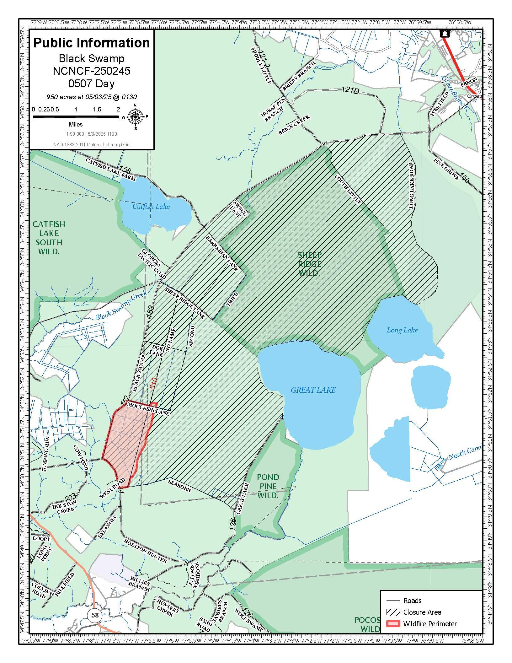 Black Swamp Fire Map - May 7