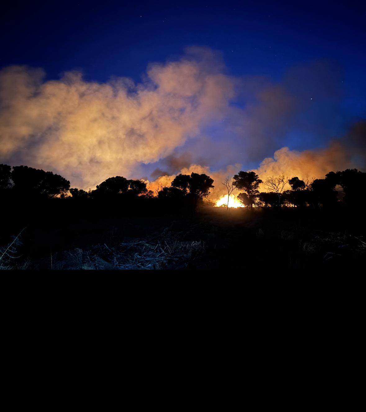 Bryce Fire at Night