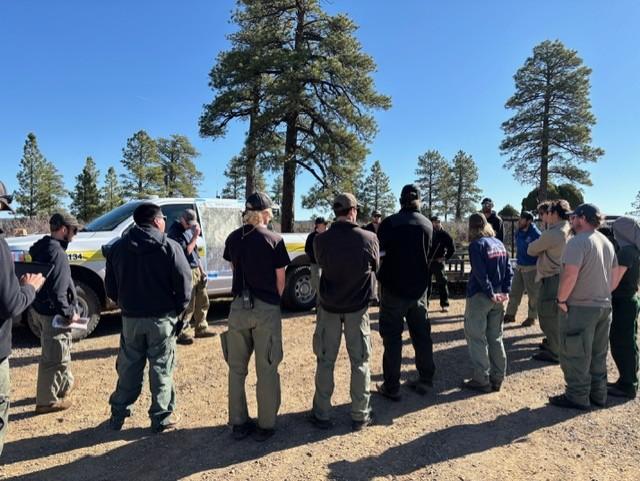 Group view briefing West Rim RX Unit 1