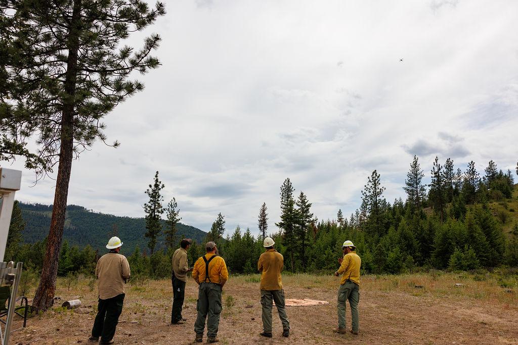 Unmanned Aerial Systems (UAS) used to assist in detecting residual heat sources