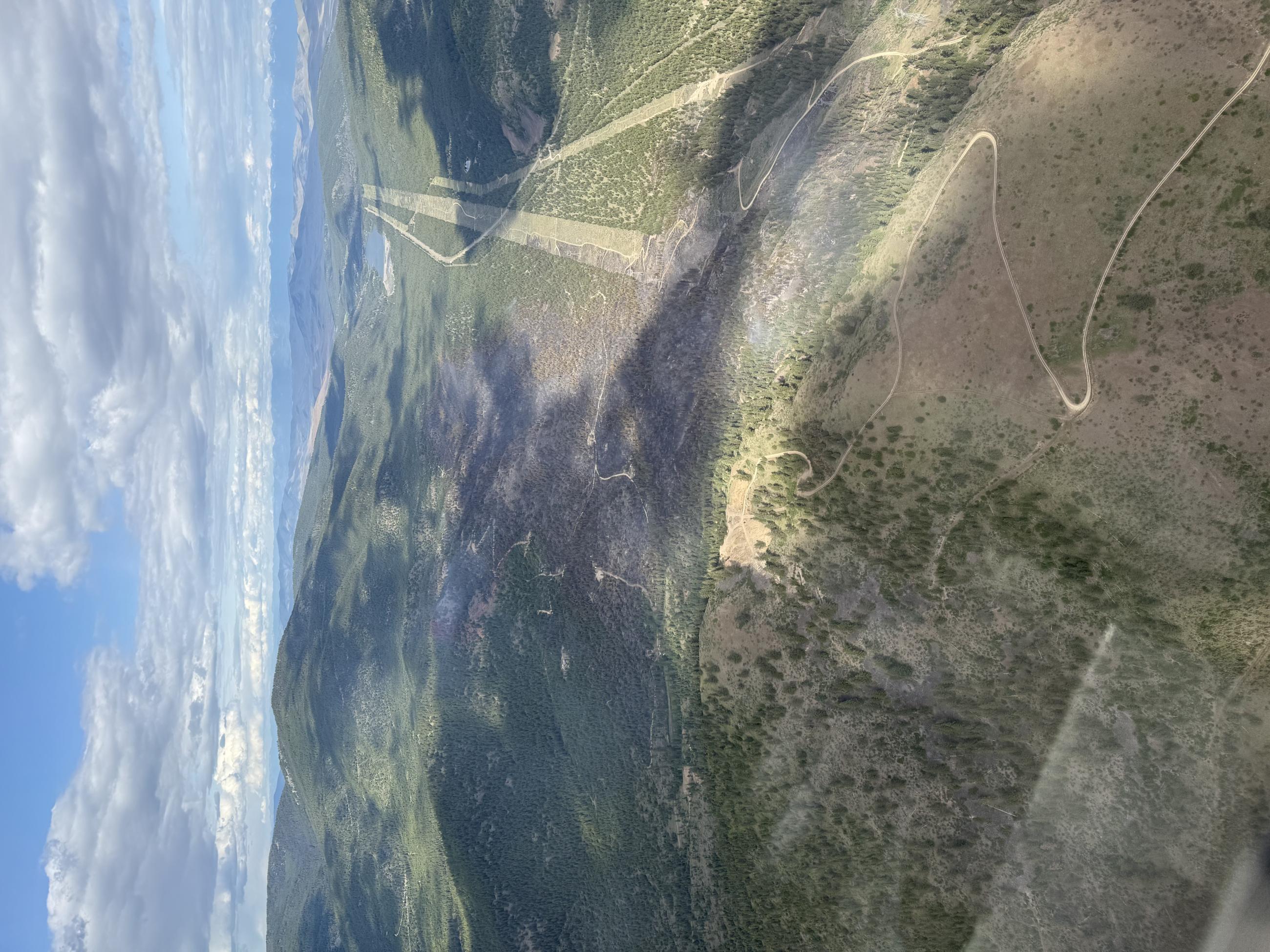 Aerial photo of Banana Lake Fire footprint
