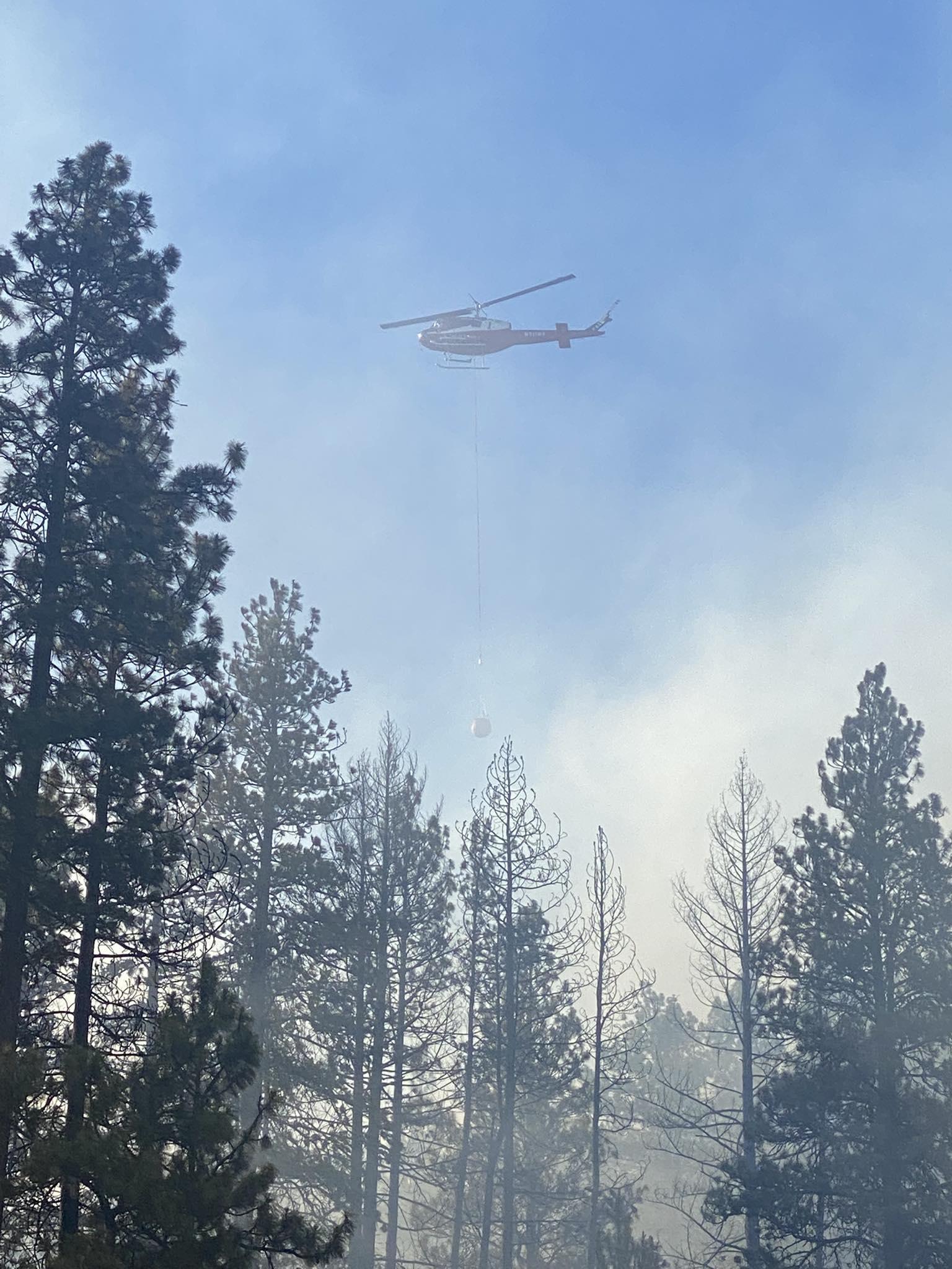 Red Bridge Road Fire Helicopter at Work 2