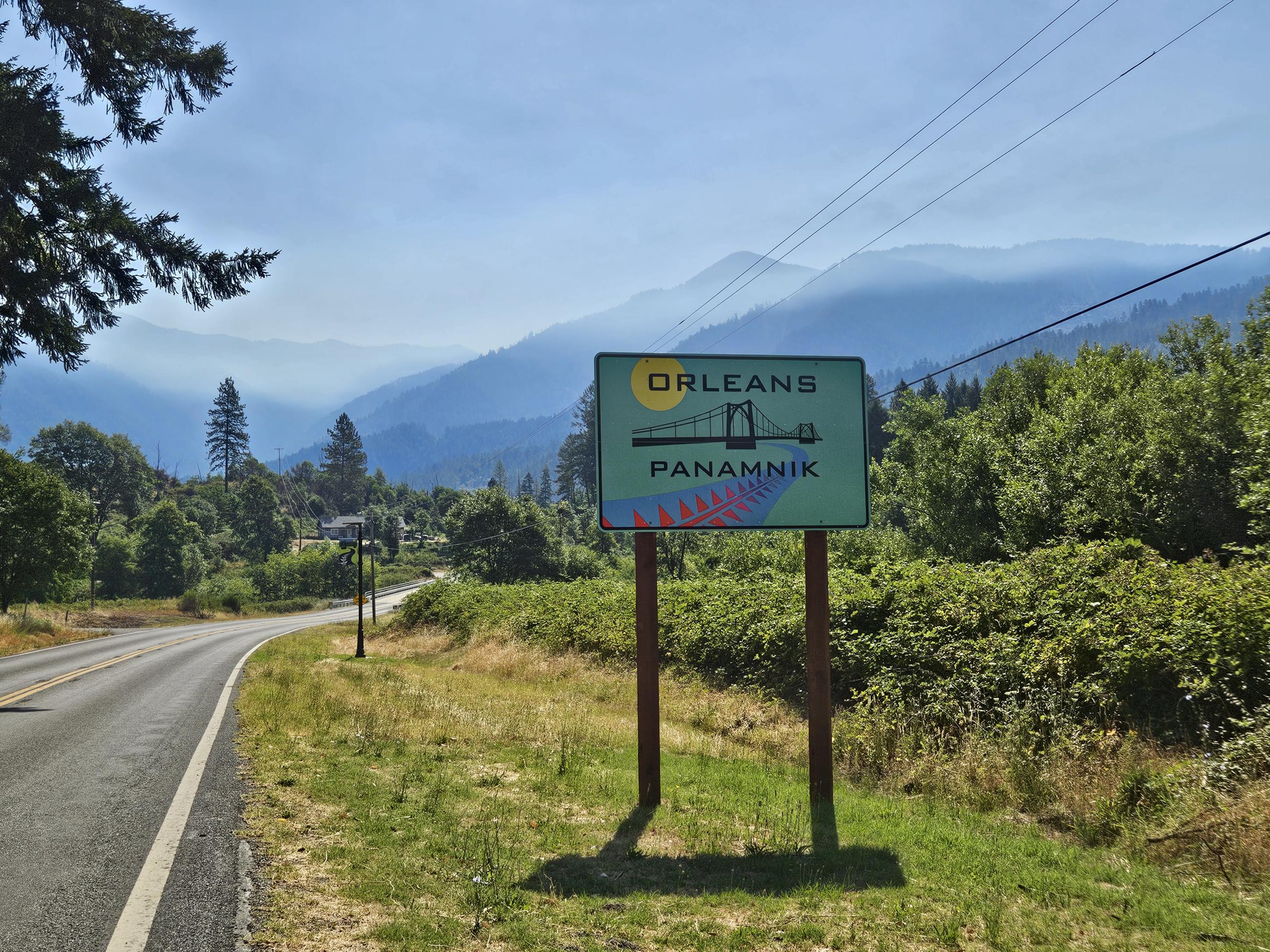 Photo of smoky skies outside of Orleans, CA.