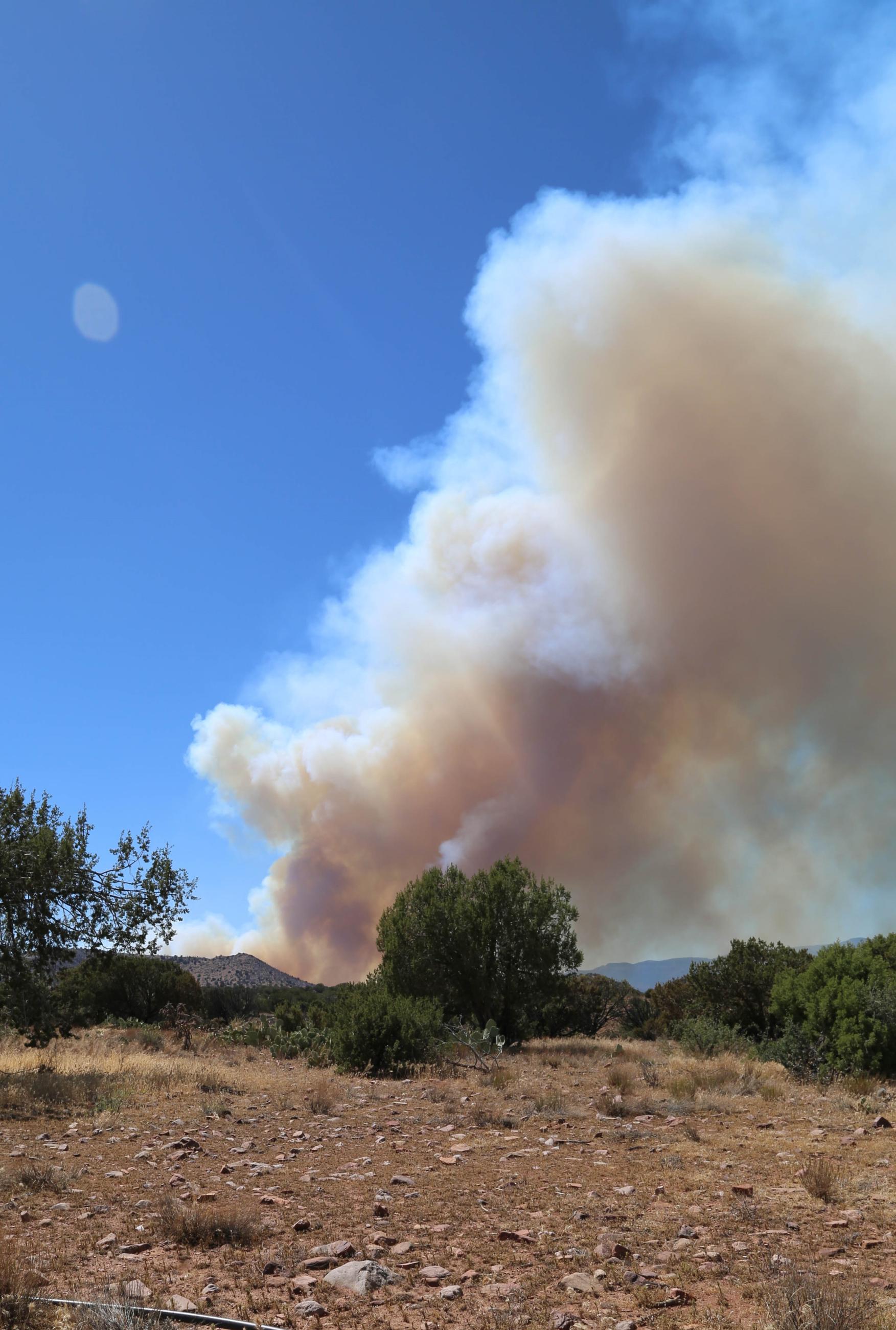 View from east side of the fire