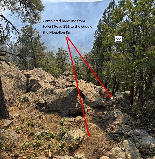 Handline near Rim's edge