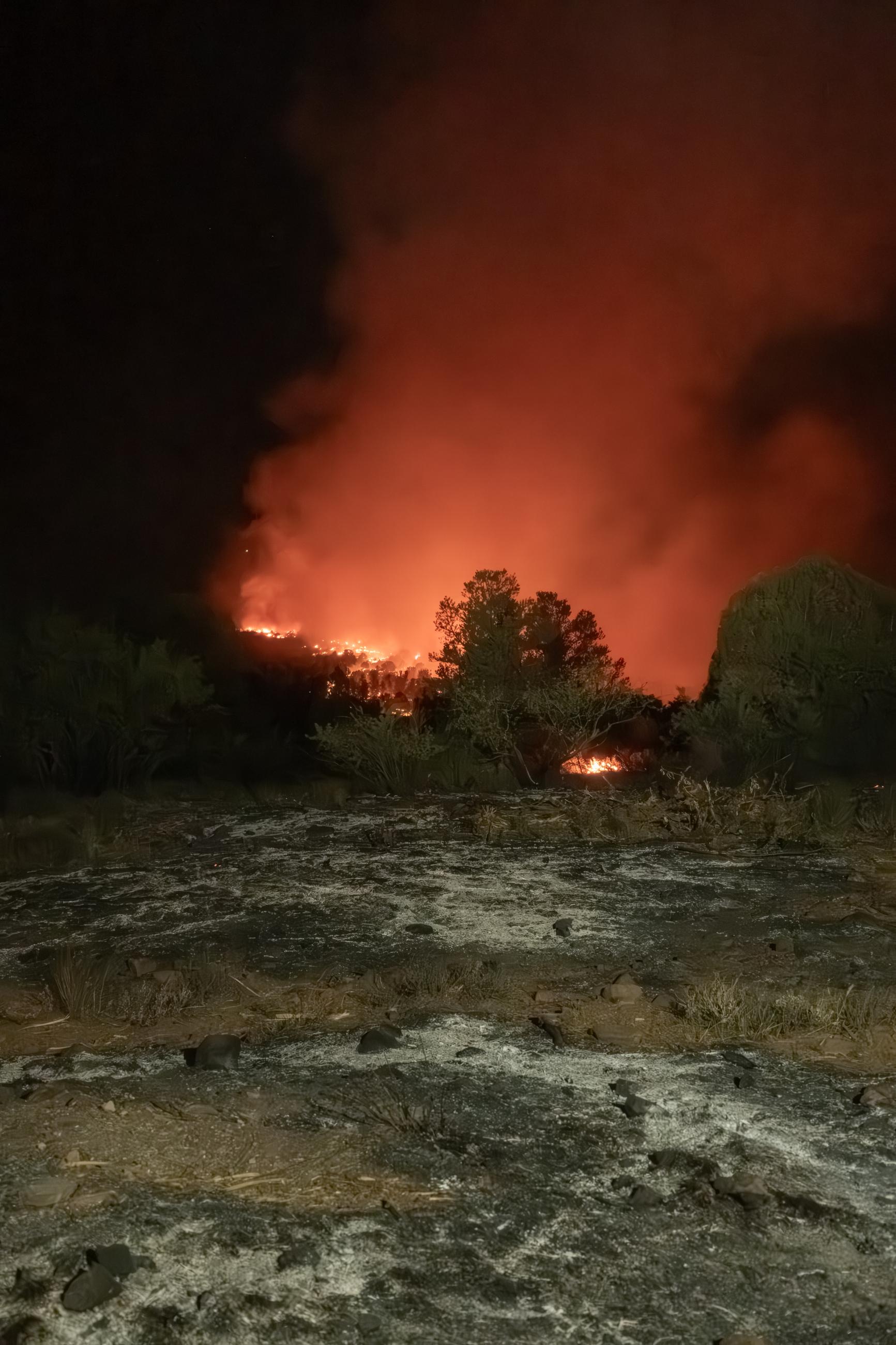Fire glow during night operations 062326