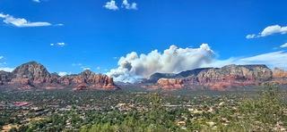 Smoke as seen from Sedona, AZ June 26, 2026