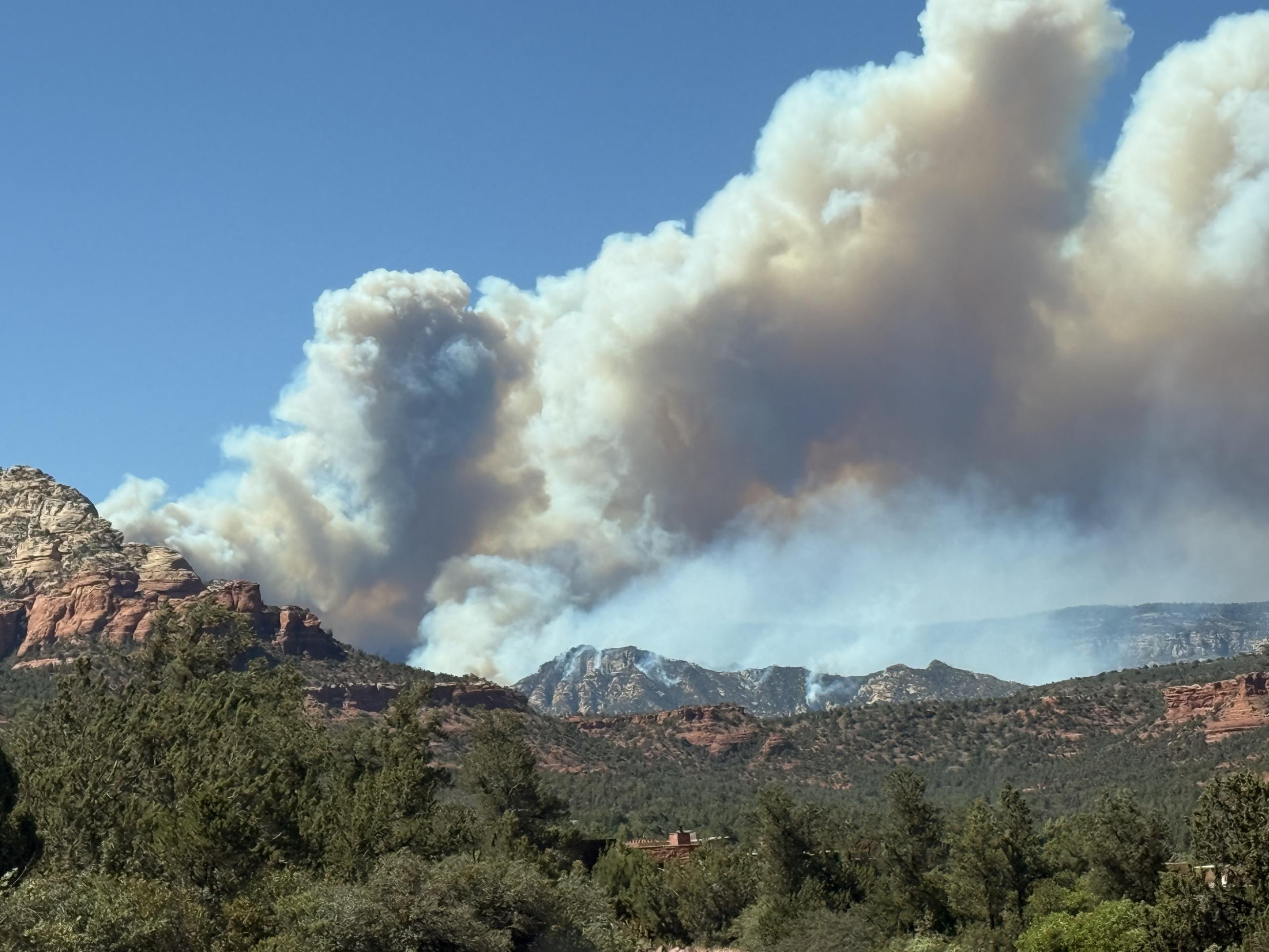 Fire seen from Soldier Pass Road June 27, 2026