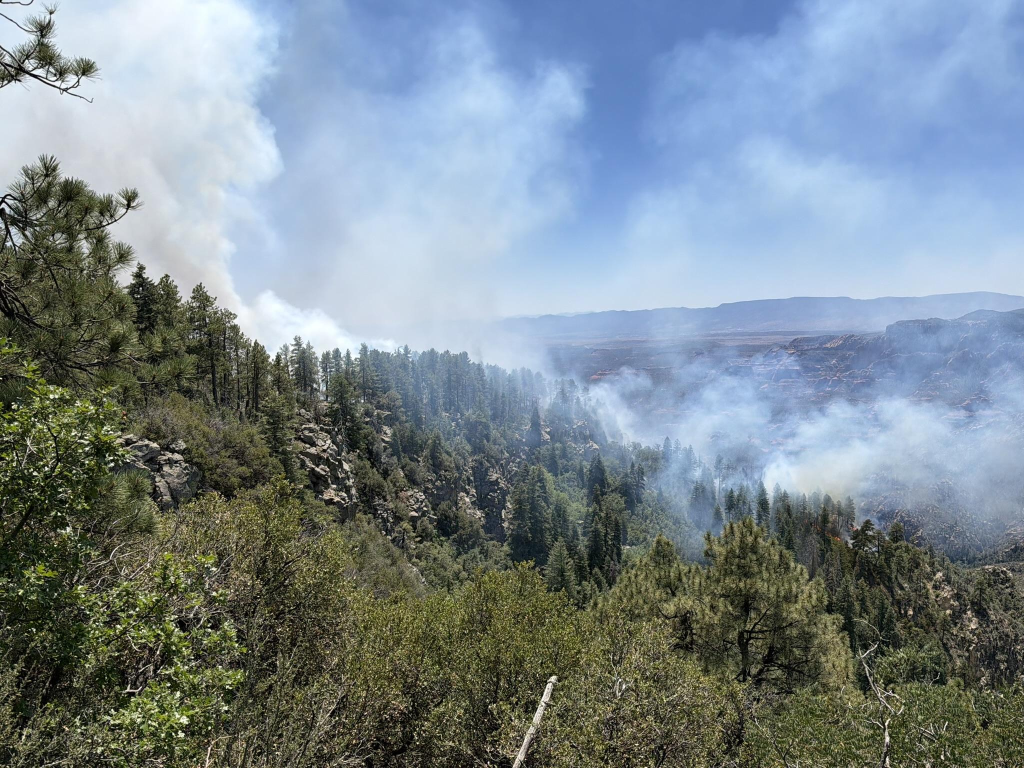 Typical Fire Activity and steep slopes. June 22, 2026
