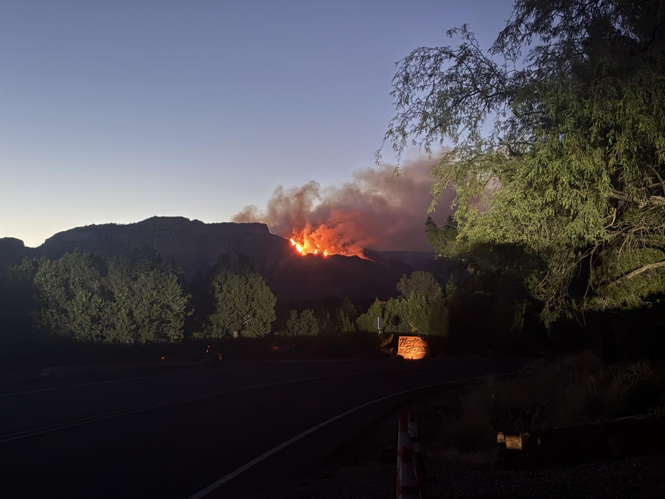 Night Fire at Little Round Mountain