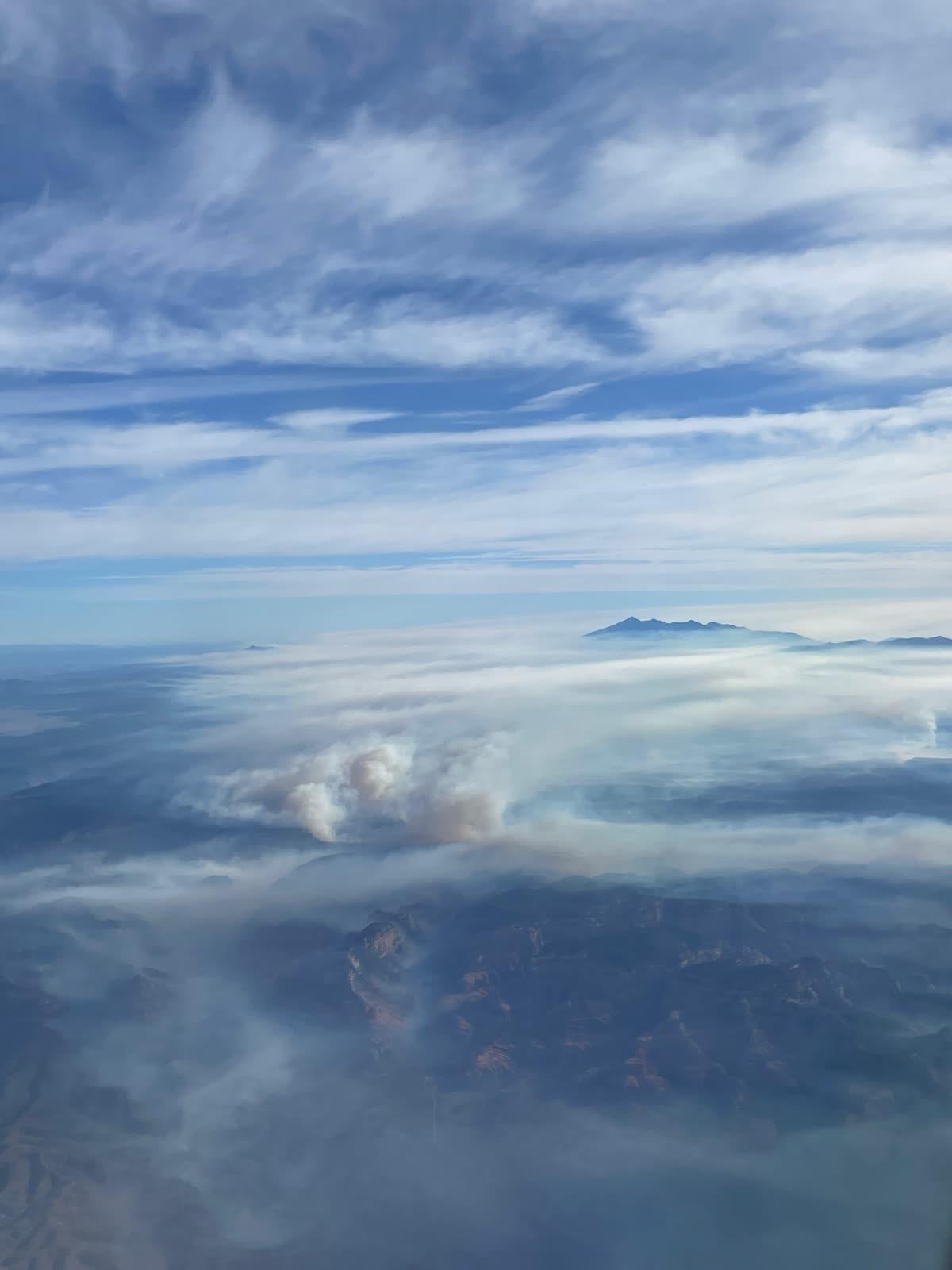 Three Distinct Smoke Columns