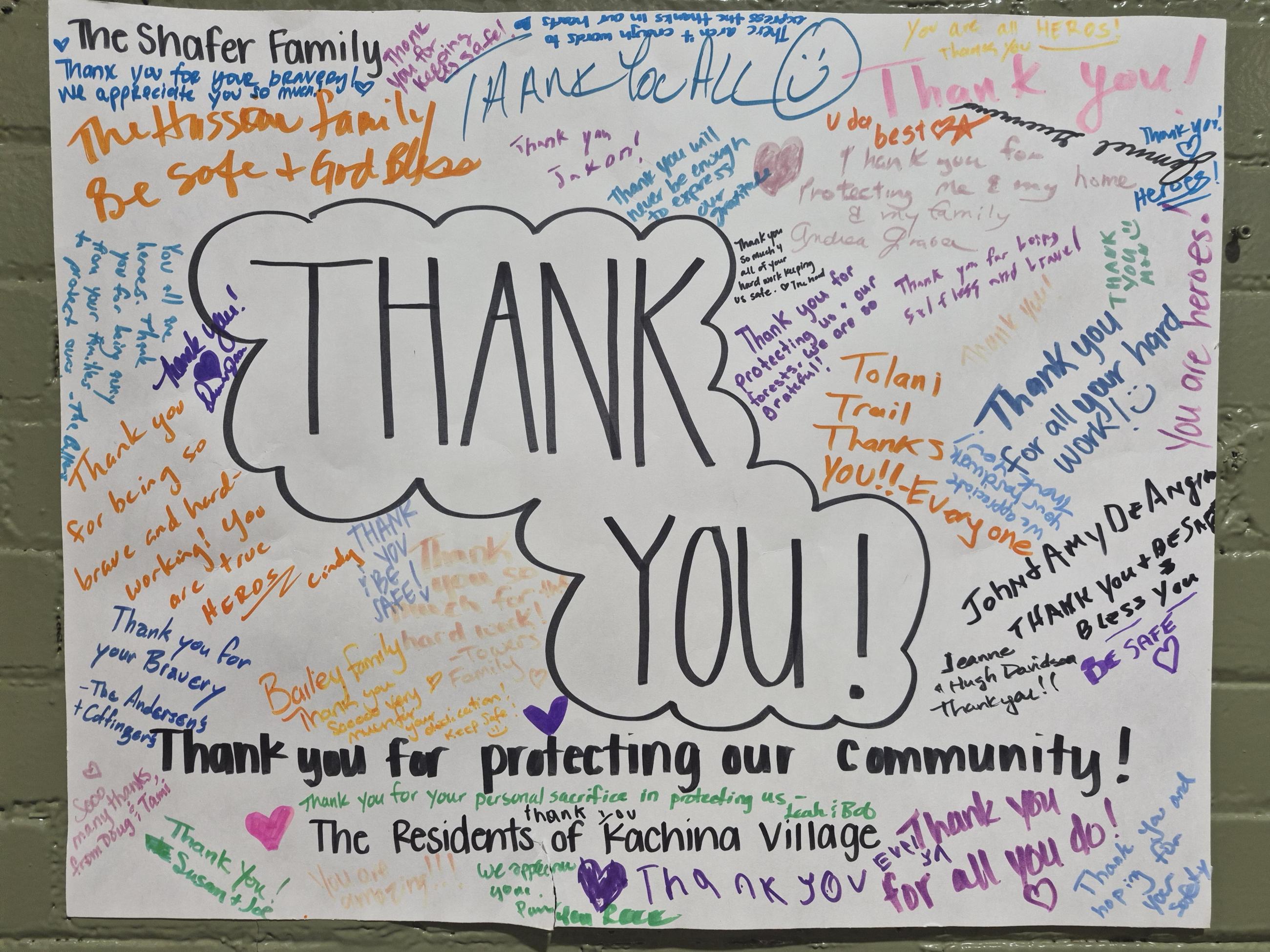 Thank You Fire Fighters!